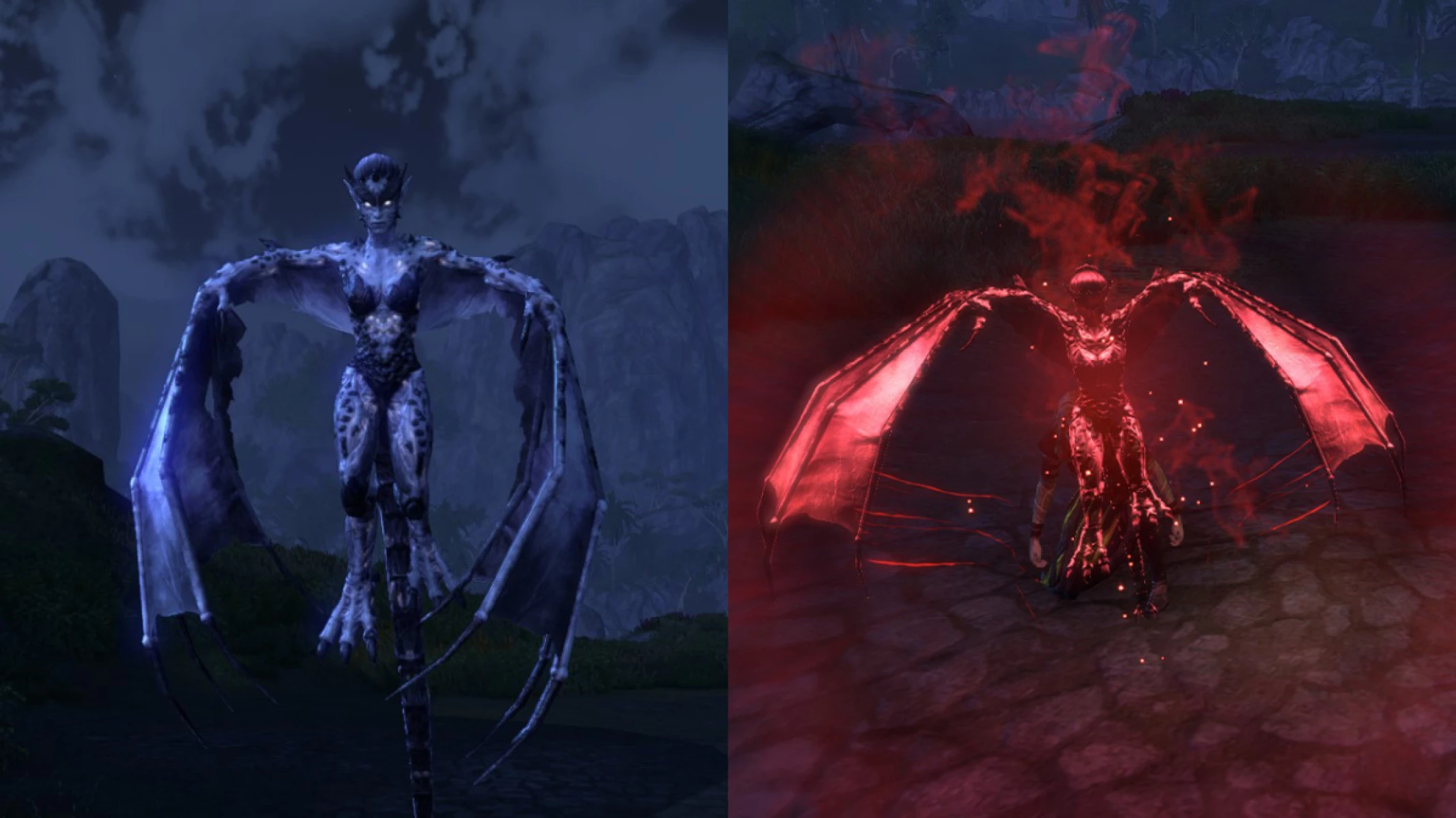 Regular Summon Winged Twilight on the left and Summon Winged Twilight, Warrior Skill Style on the right.