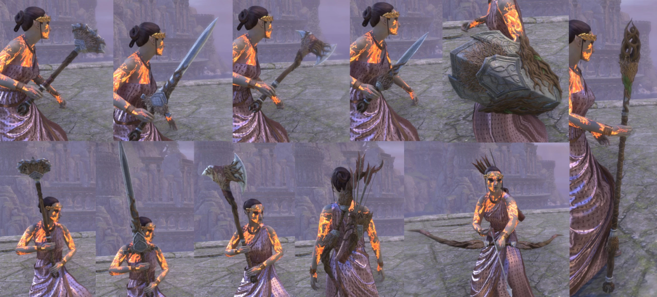 ESO Saturalia Weapons are individual Golden Pursuit activity rewards (check the list above)