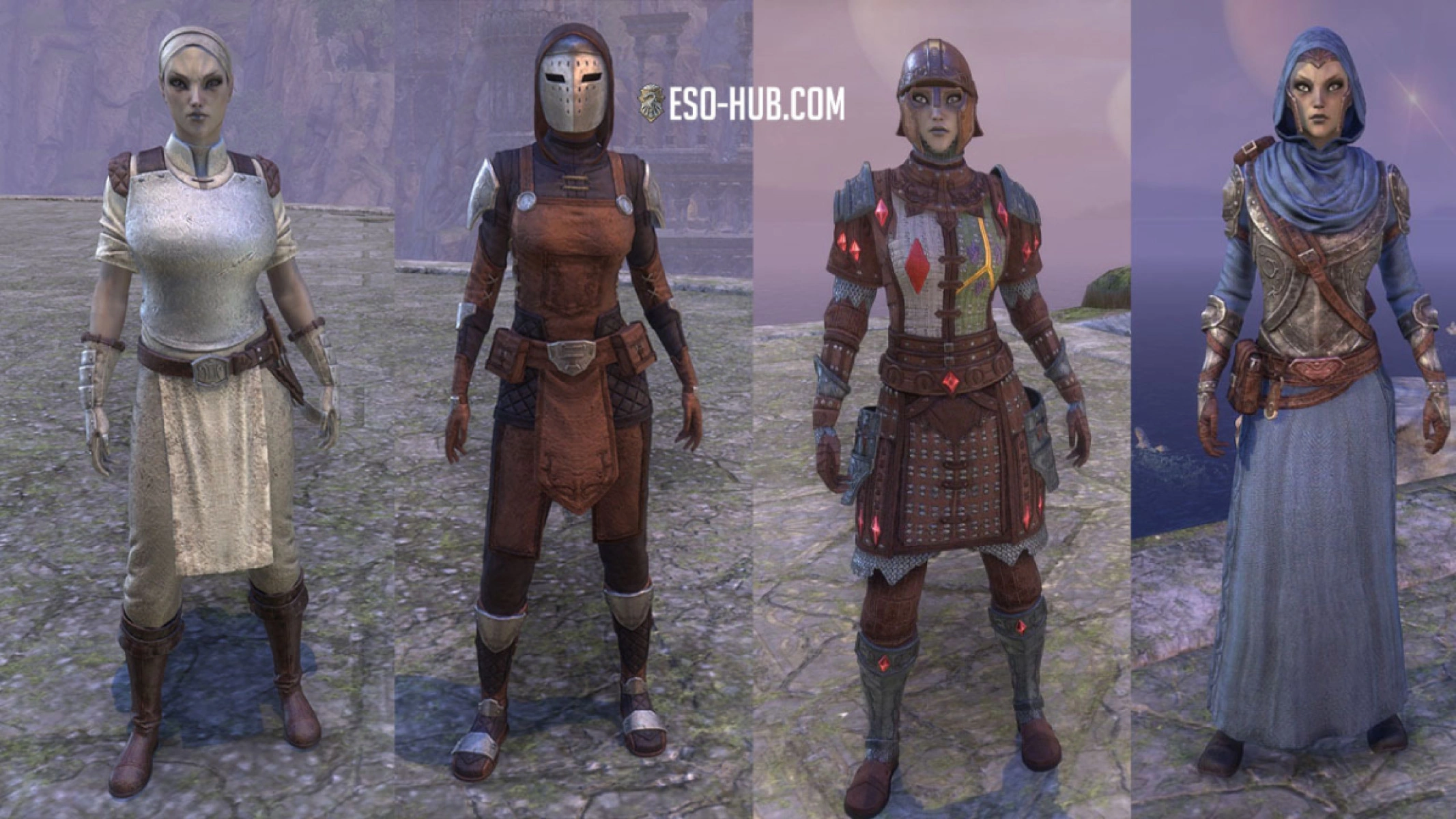 Some of the 2026 Zeal of Zenithar Rewards: Battlefield Provisioner, Zenithar Battlesmith, Gold Road Dragoon and High Rock Spellsword Outfit Styles.