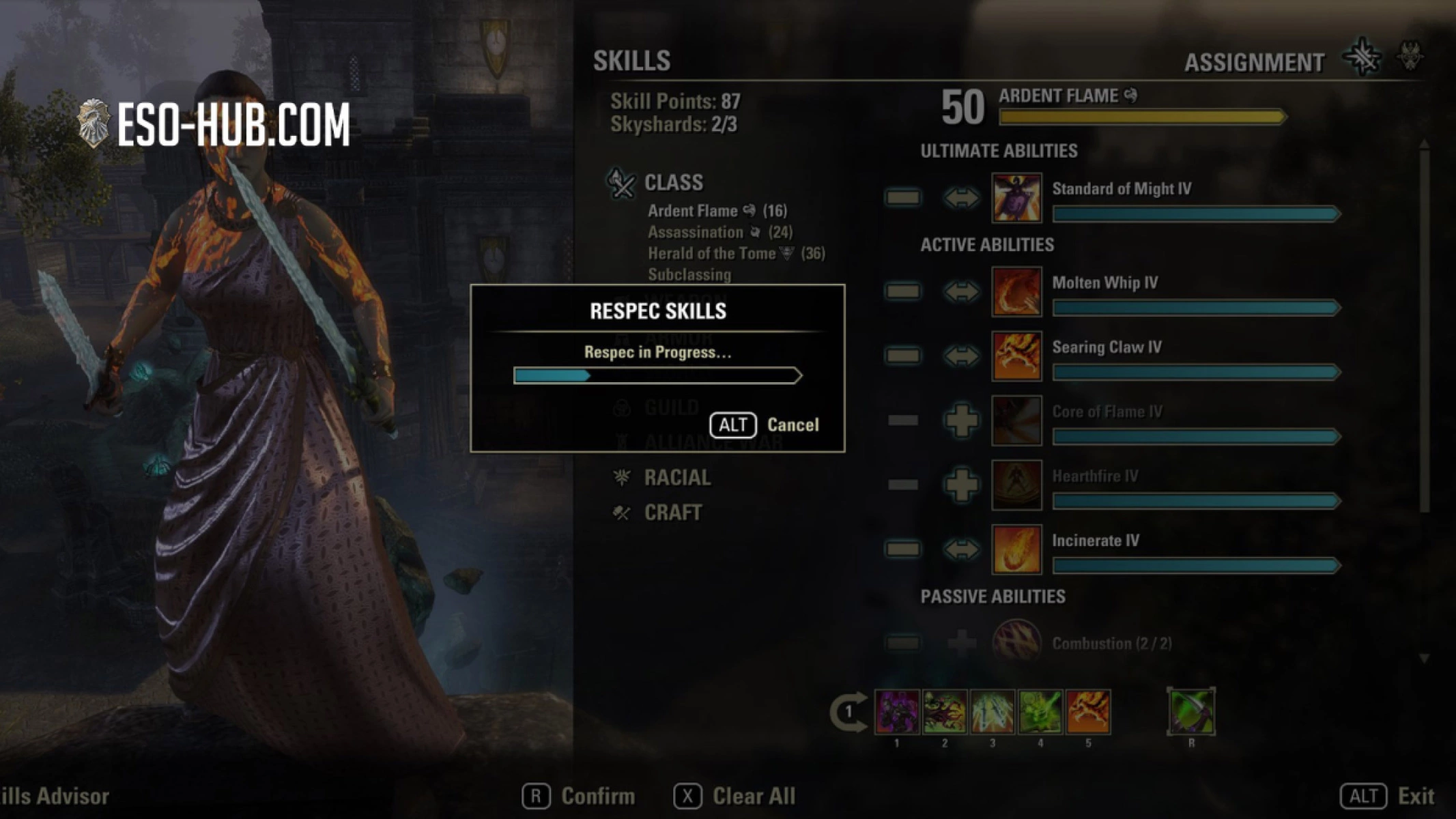 There's a short progress bar when you respec. The cooldown is a server performance measure, not a gameplay penalty.