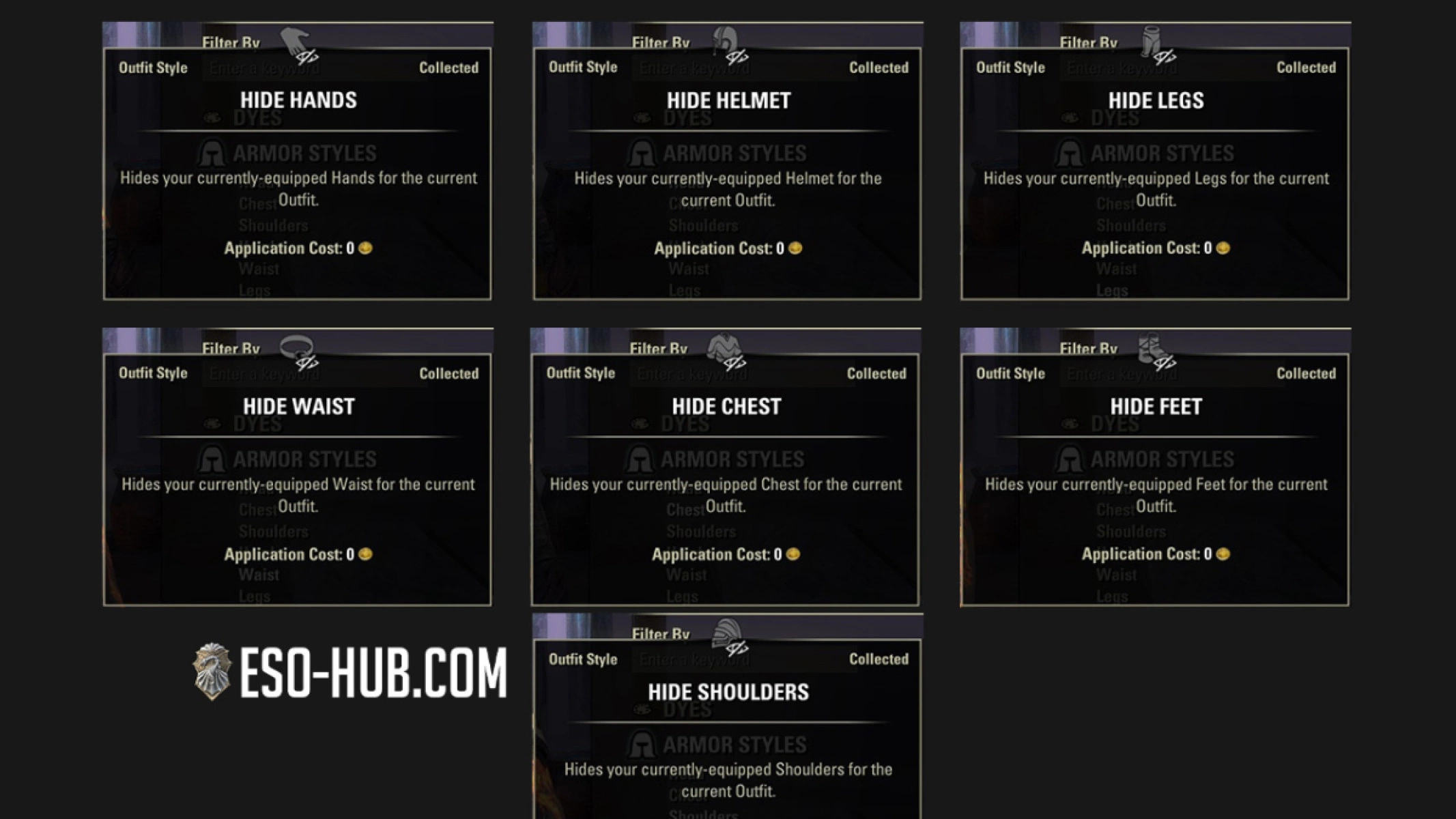 All seven ESO hide armor options you can now apply