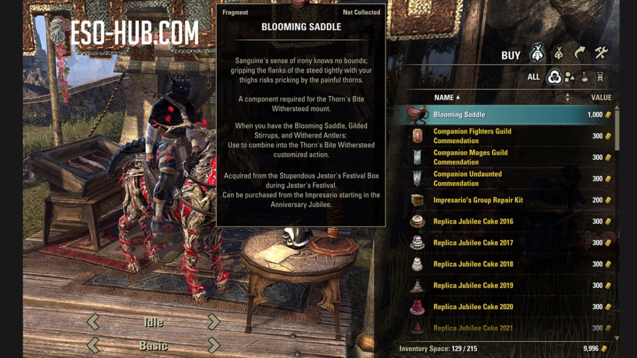 Impresario sells combining fragments for collectibles (like mounts).