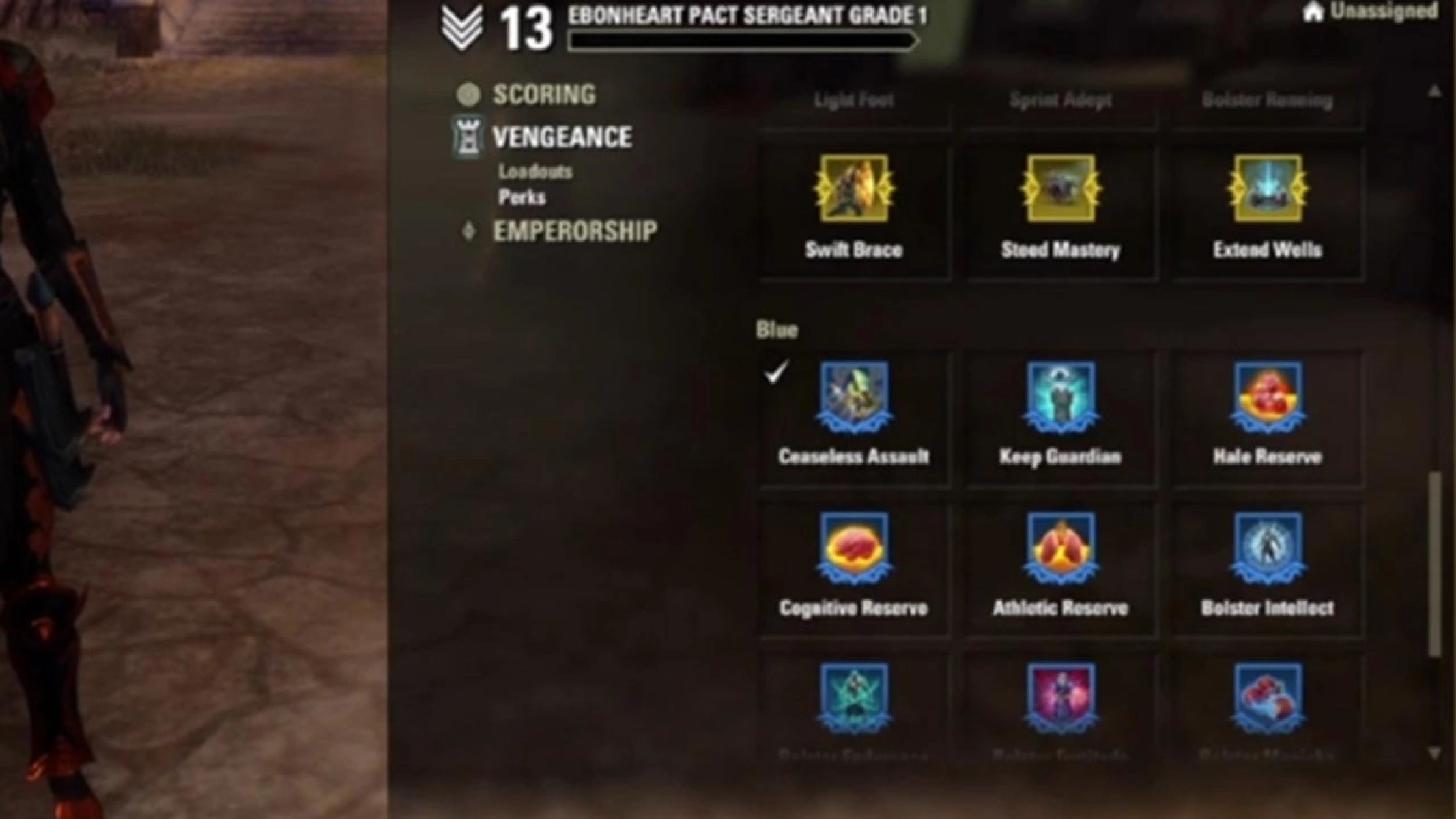 New Vengeance Perks System