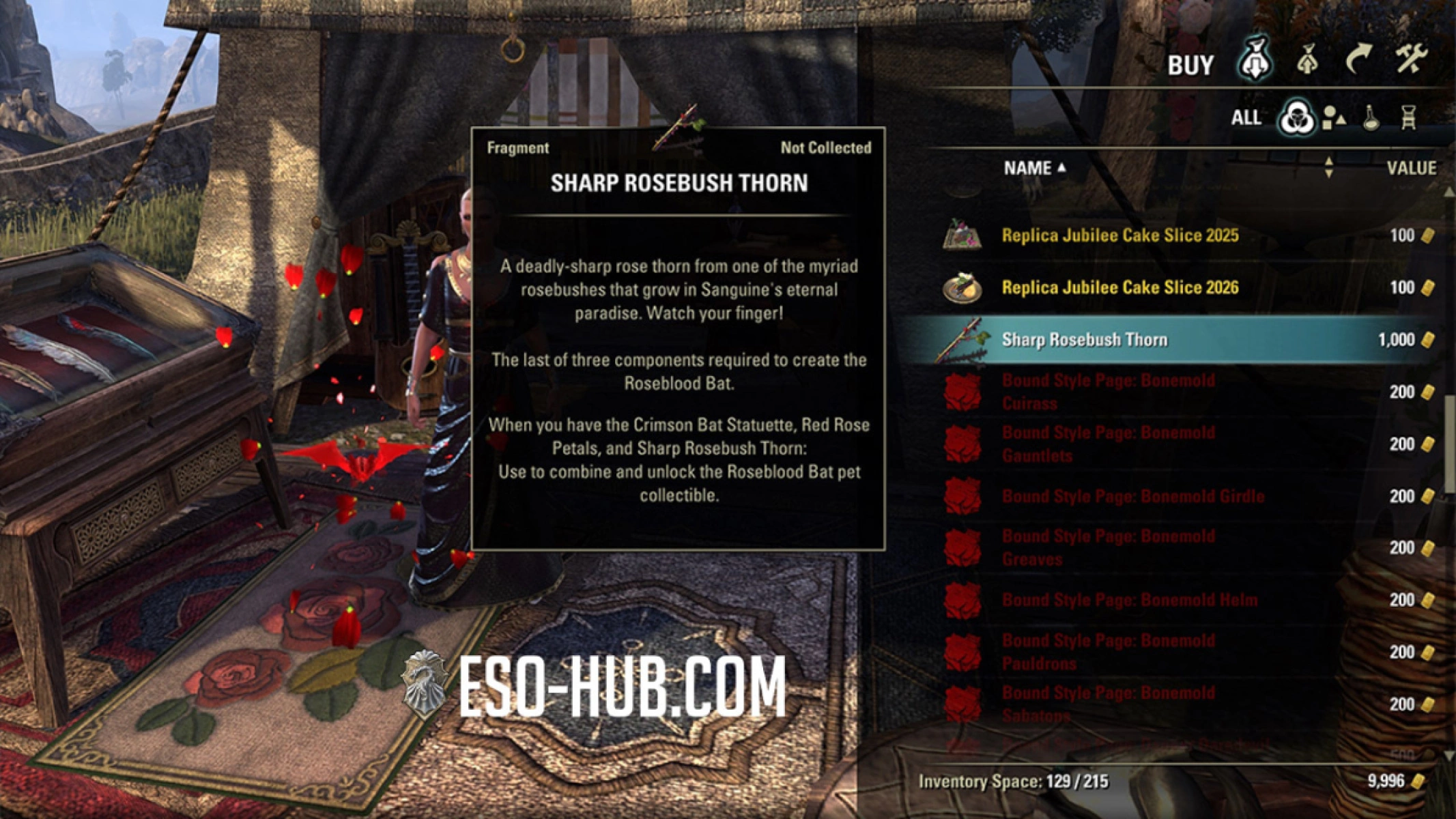 Impresario wares are bought with Trade Bars