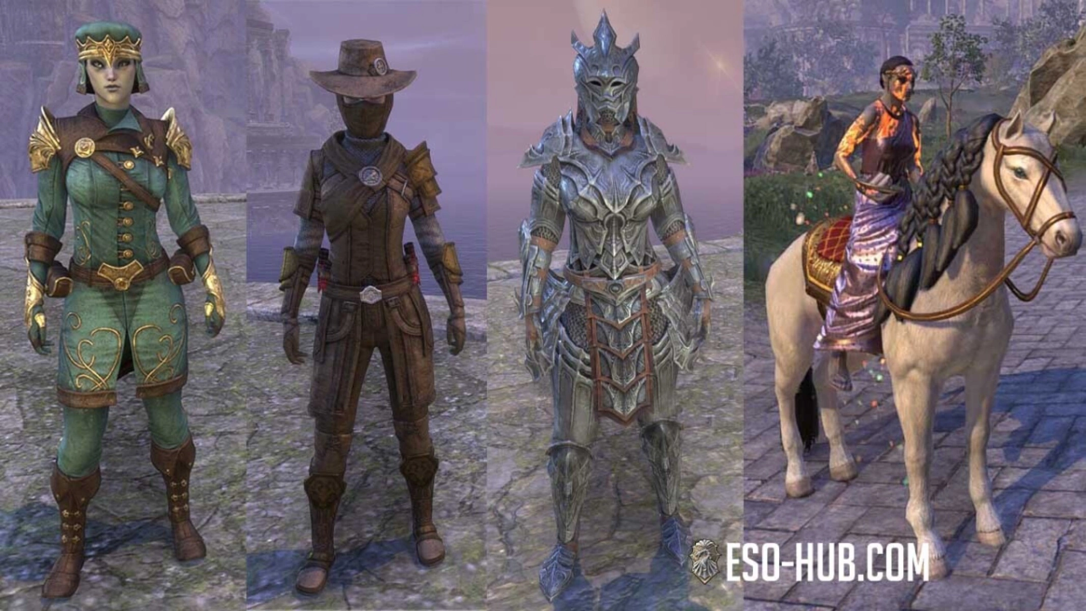 Some of the 2026 Anniversary Rewards: Dapper Daredevil Style, Worm Cult Hunter Style, Worm Cult heavy Motif and the Jubilee Steed mount