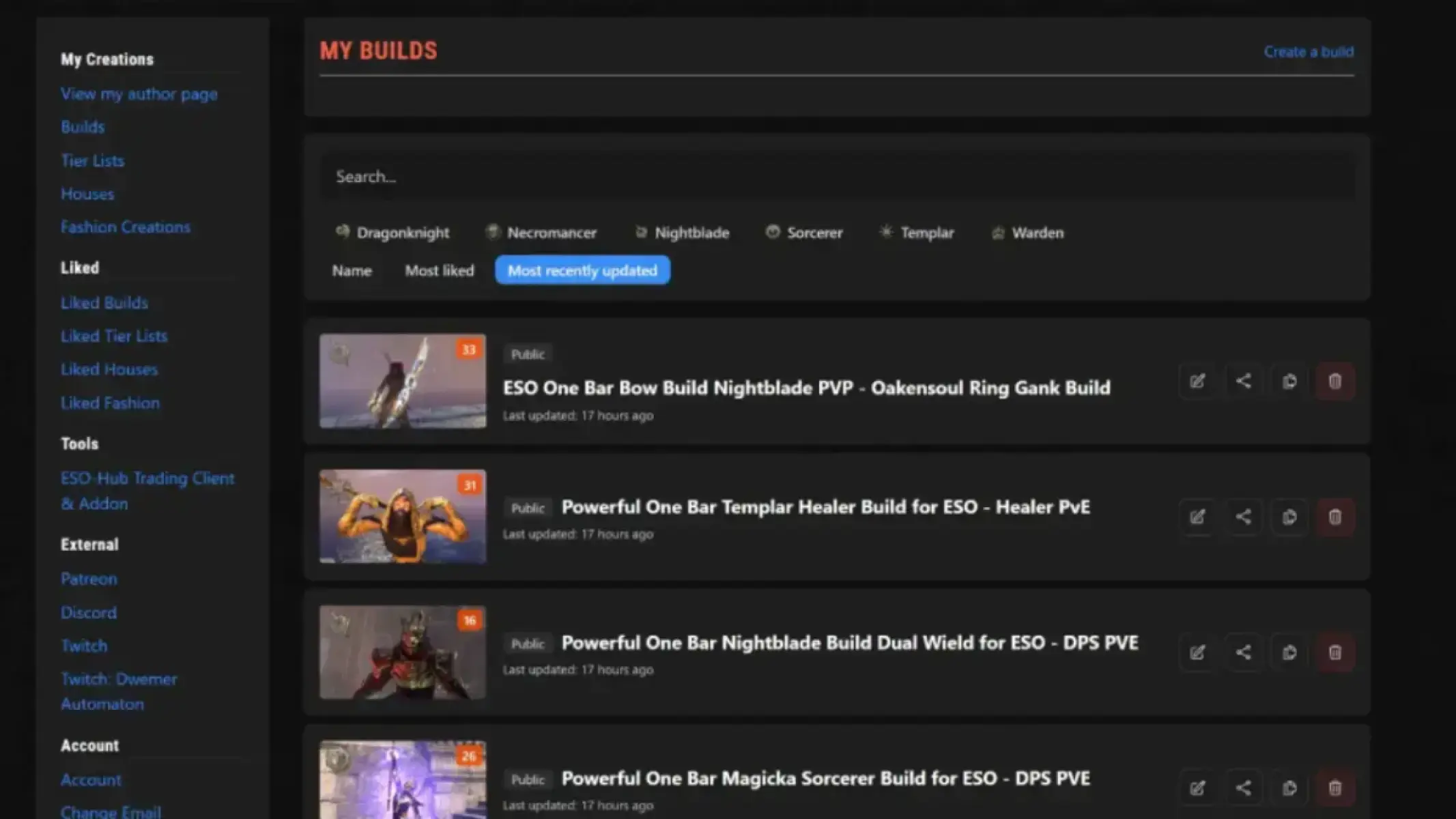ESO-Hub Account Page