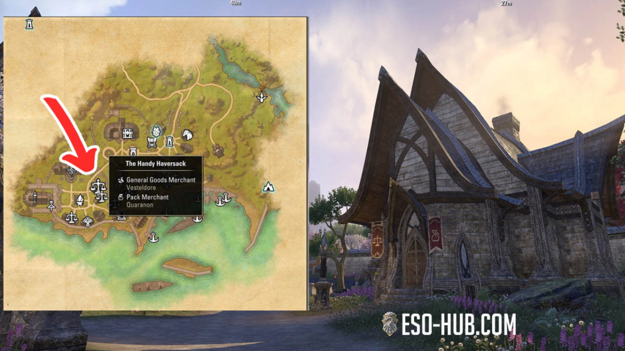 ESO Pack Merchant in Auridon, Vulkhel Guard