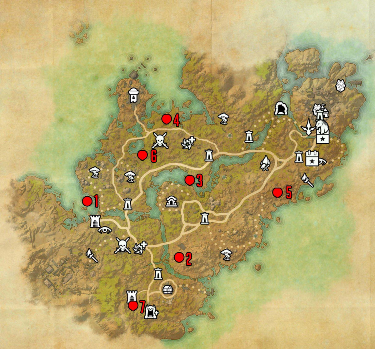 ESO Grave Discoveries Achievement Locations