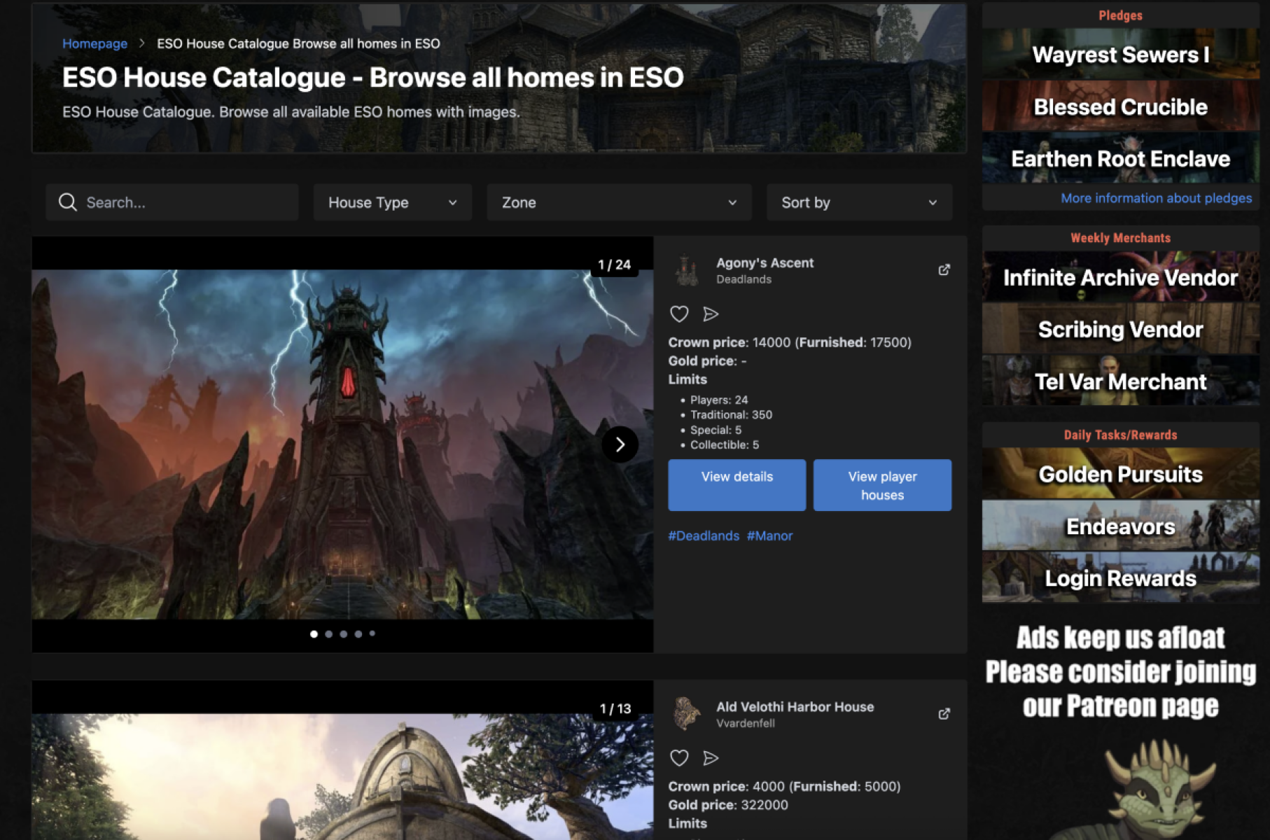 ESO-Hub's House Catalogue