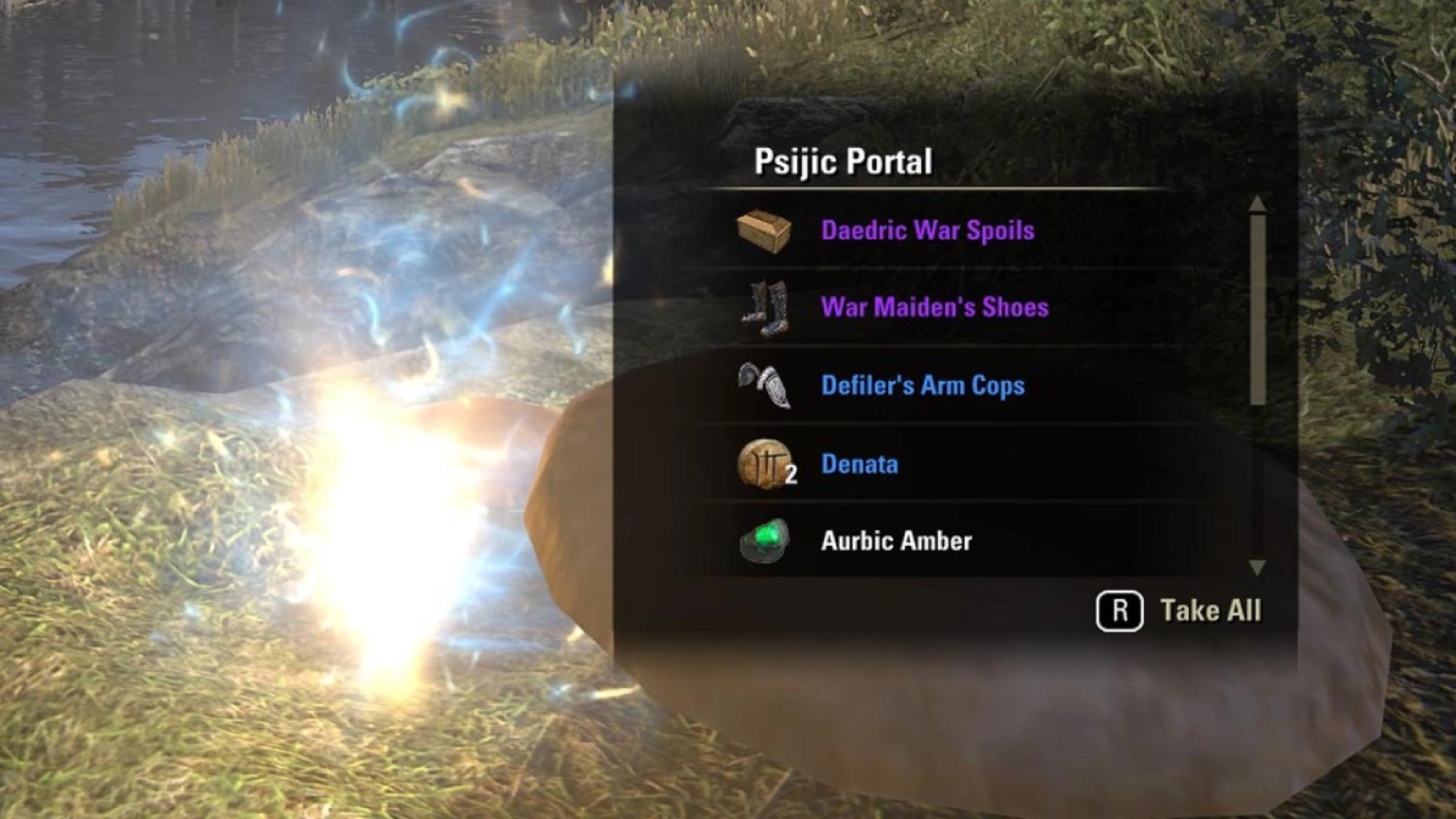 Purple Daedric War Spoils Boxes can be looted from many sources, including Psijic Portals.