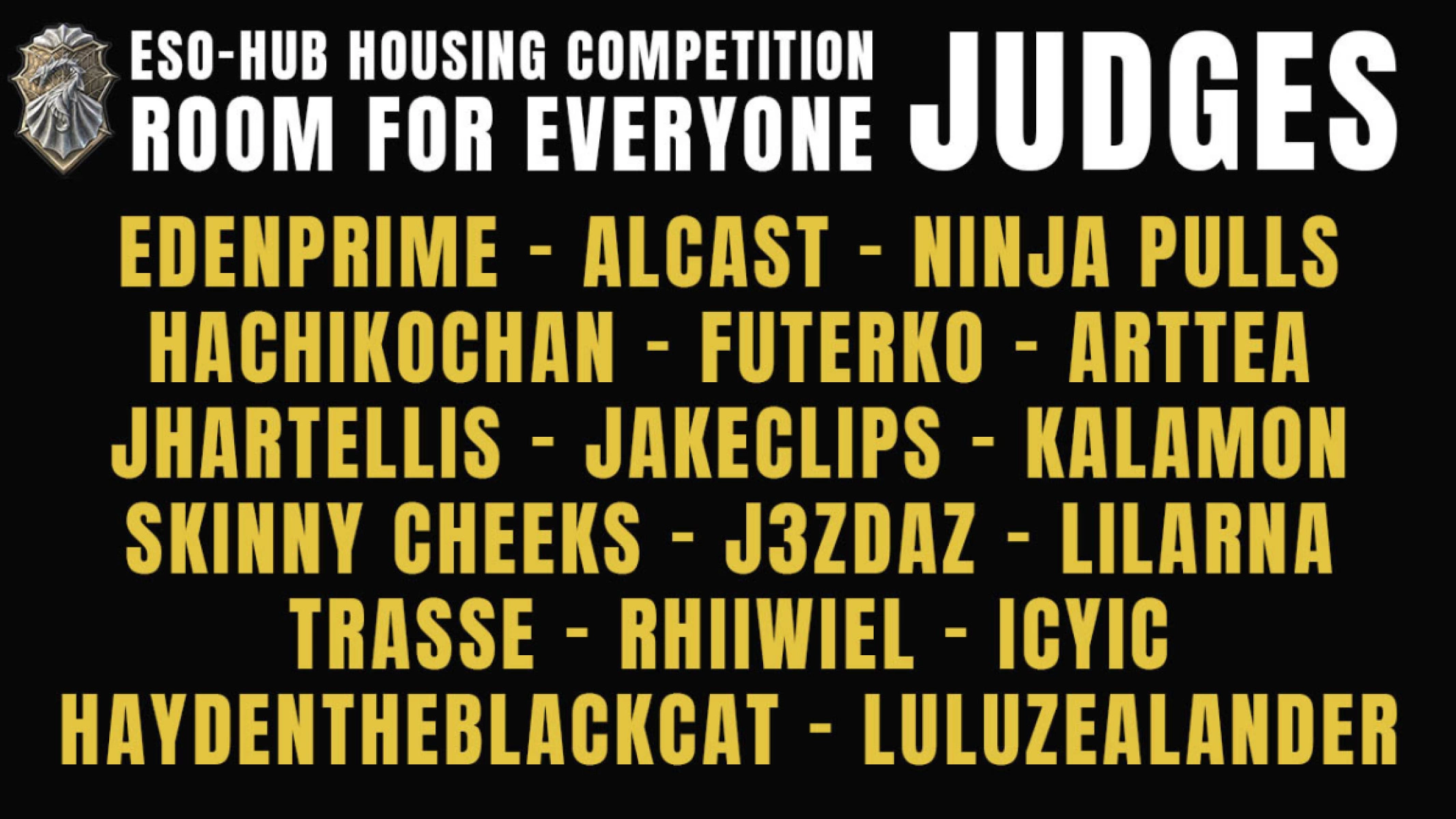 List of our amazing competition judges