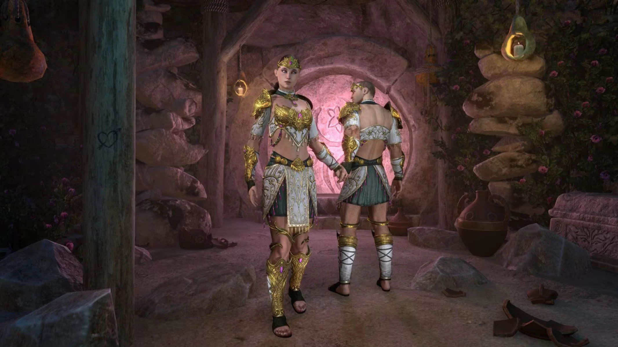 Promotional image of the earnable "Dibella's Exaltation" outfit style