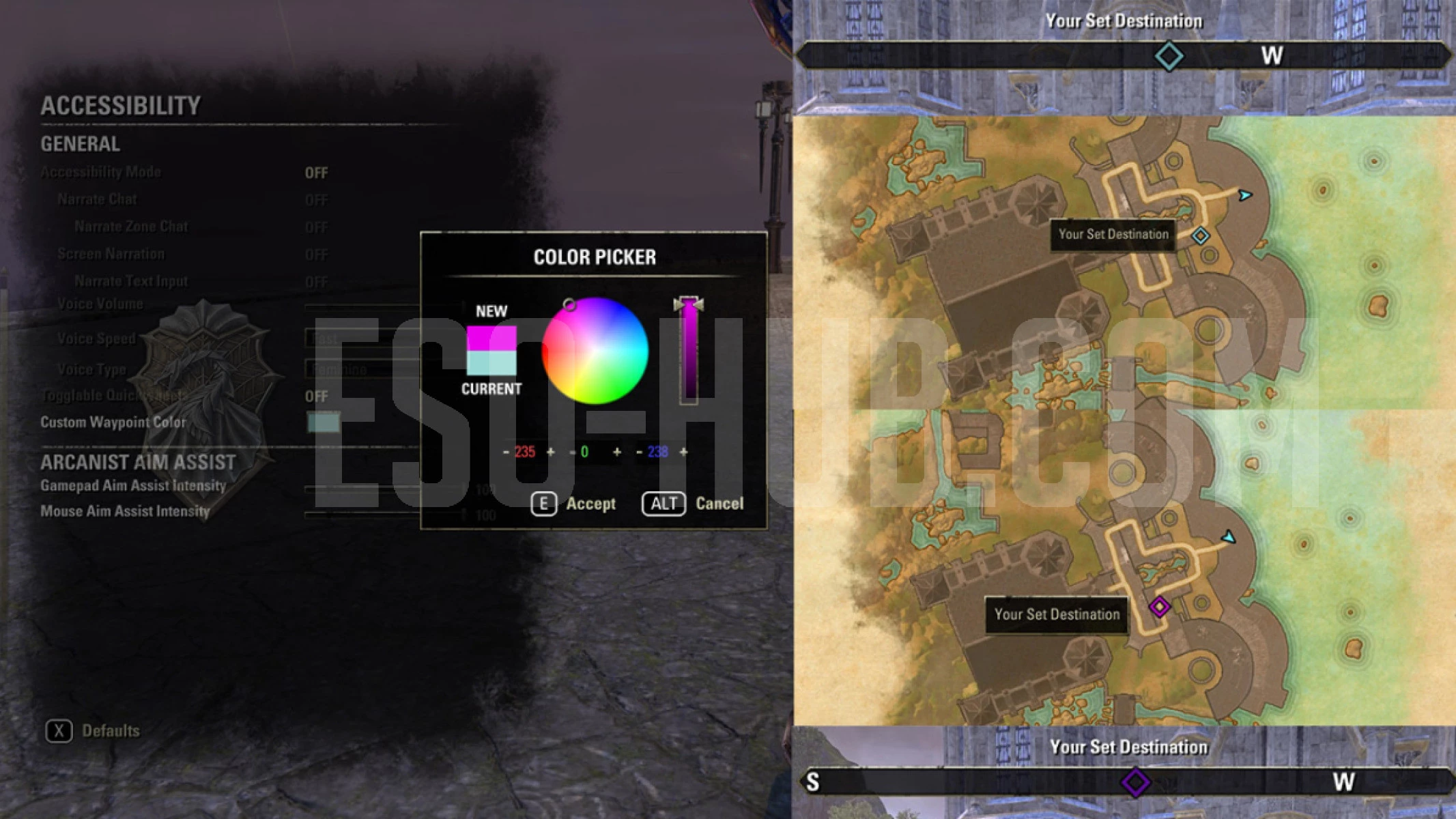A New Color Picker has been added under ESO's Accessibility Settings.