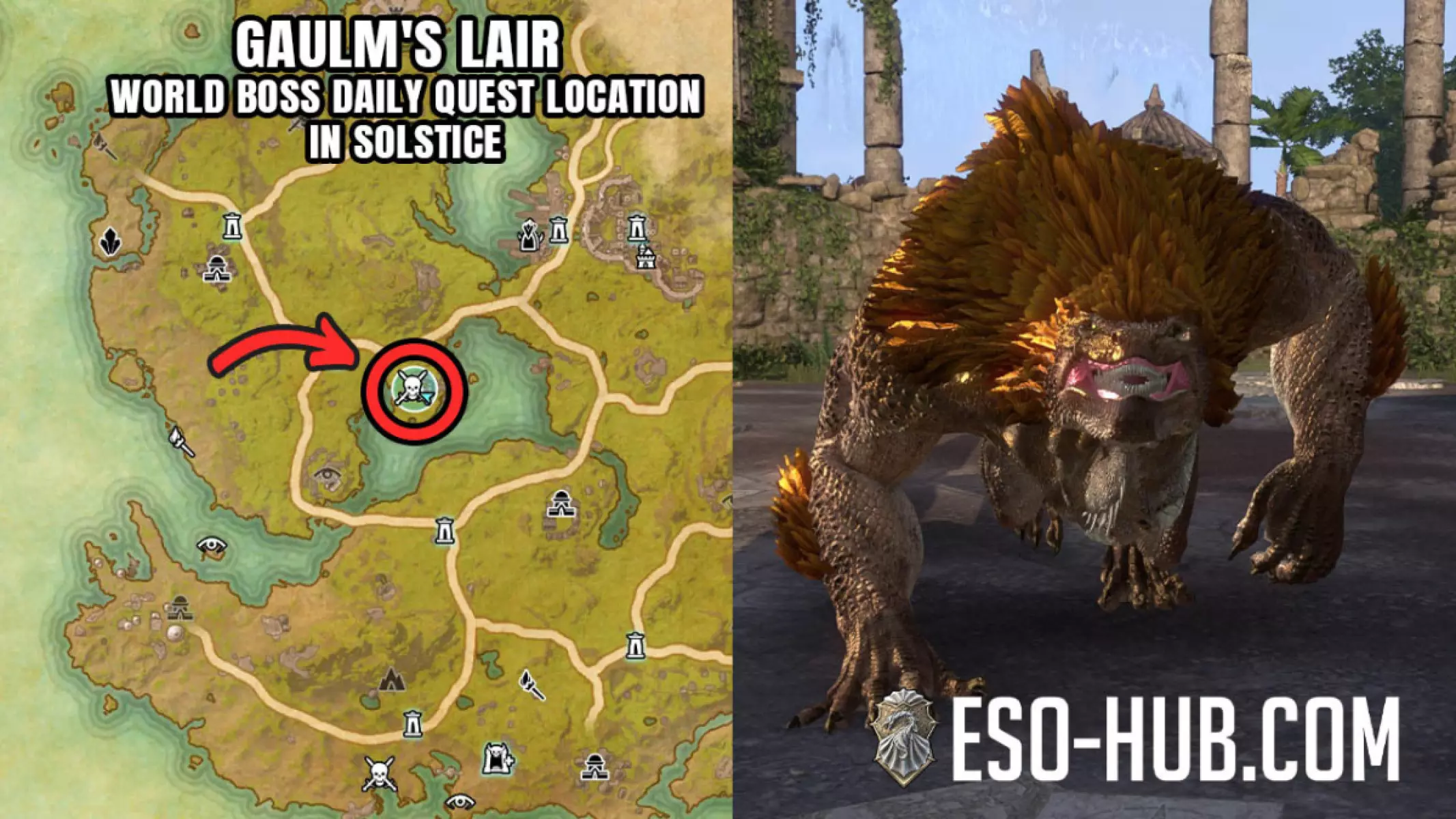 Gaulm's Lair: Ruins of Tuniria location on Solstice map