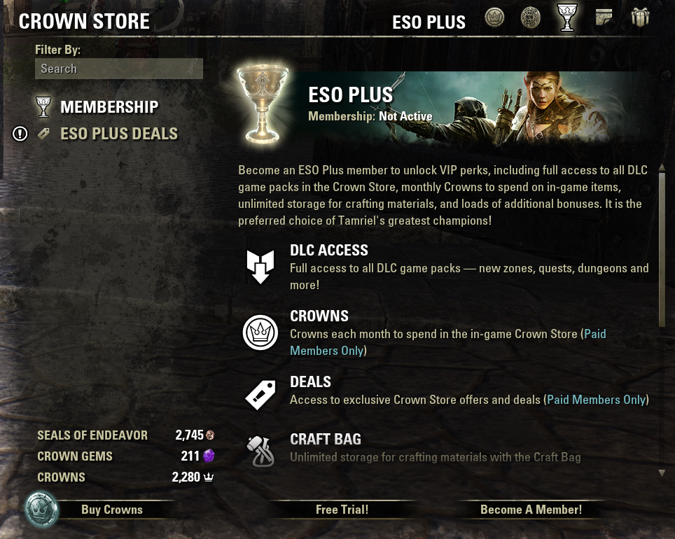 How to activate your ESO Plus free trial