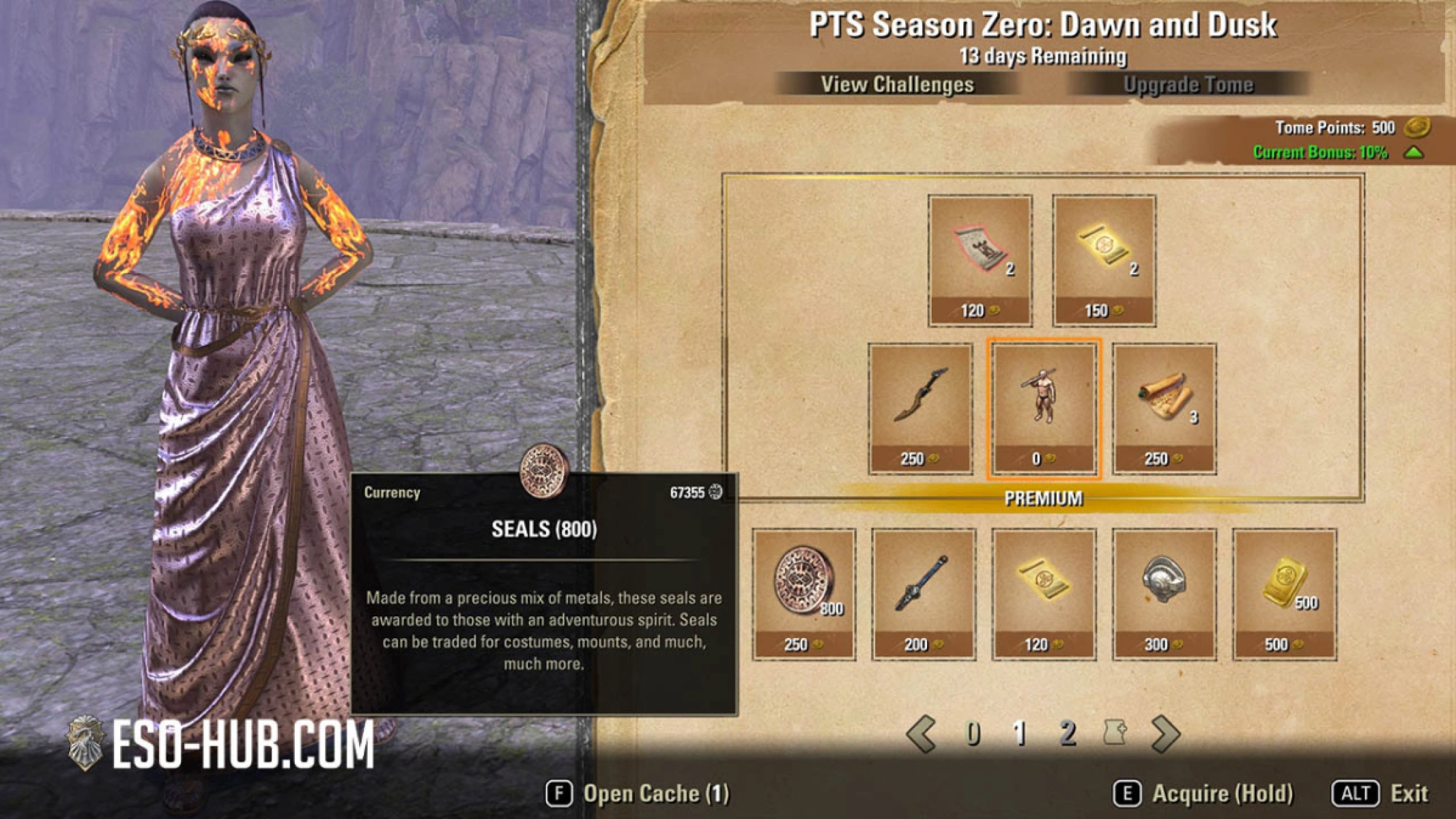 You can claim Seals from Tamriel Tomes in ESO.