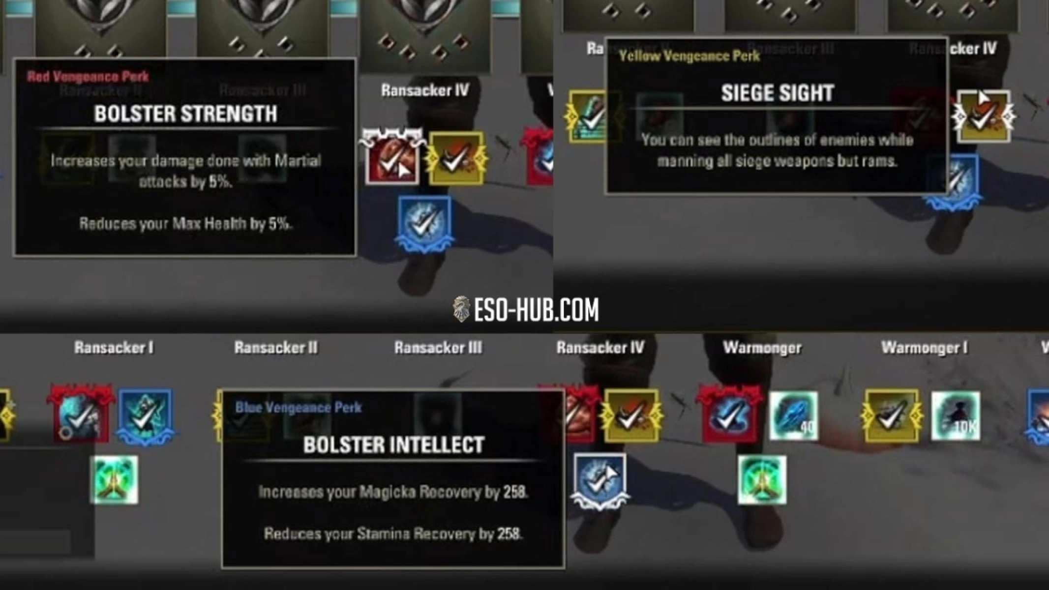 Vengeance perks are front-loaded into the early Veterancy track and stop at rank 33.