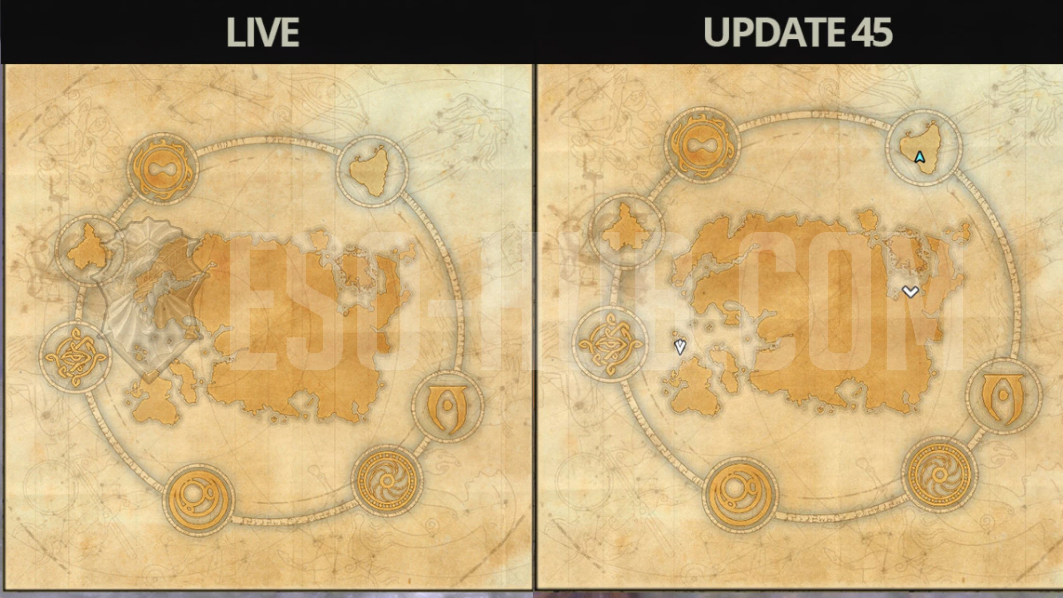 The Aurbis map now shows your tracked quest. Additionally you can see the group member marker on the Aurbis now.
