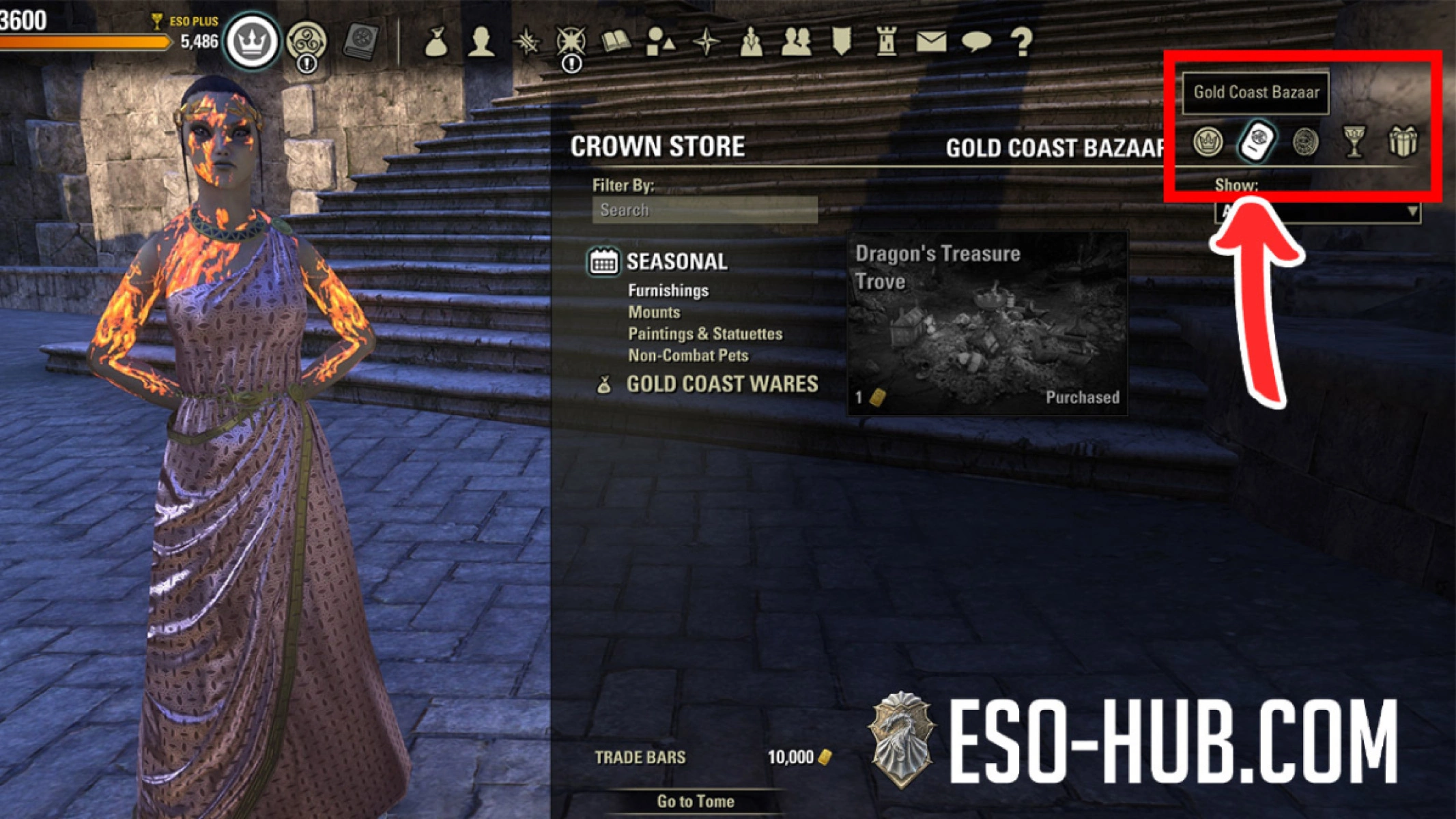 Gold Coast Bazaar is a new tab inside the Crown Store.