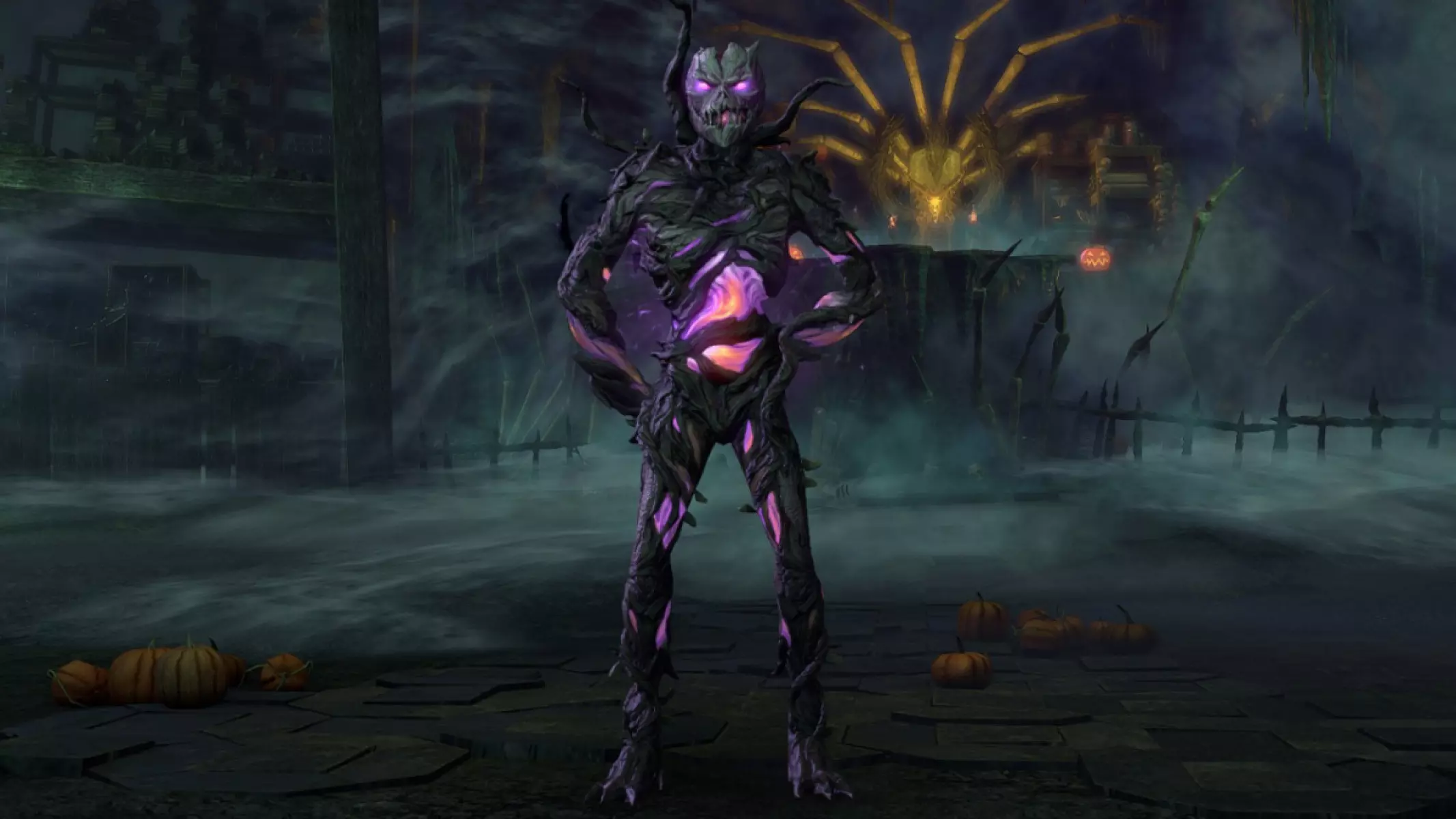 Lord Hollowjack boss inside his realm, the Seat of Detritus in ESO