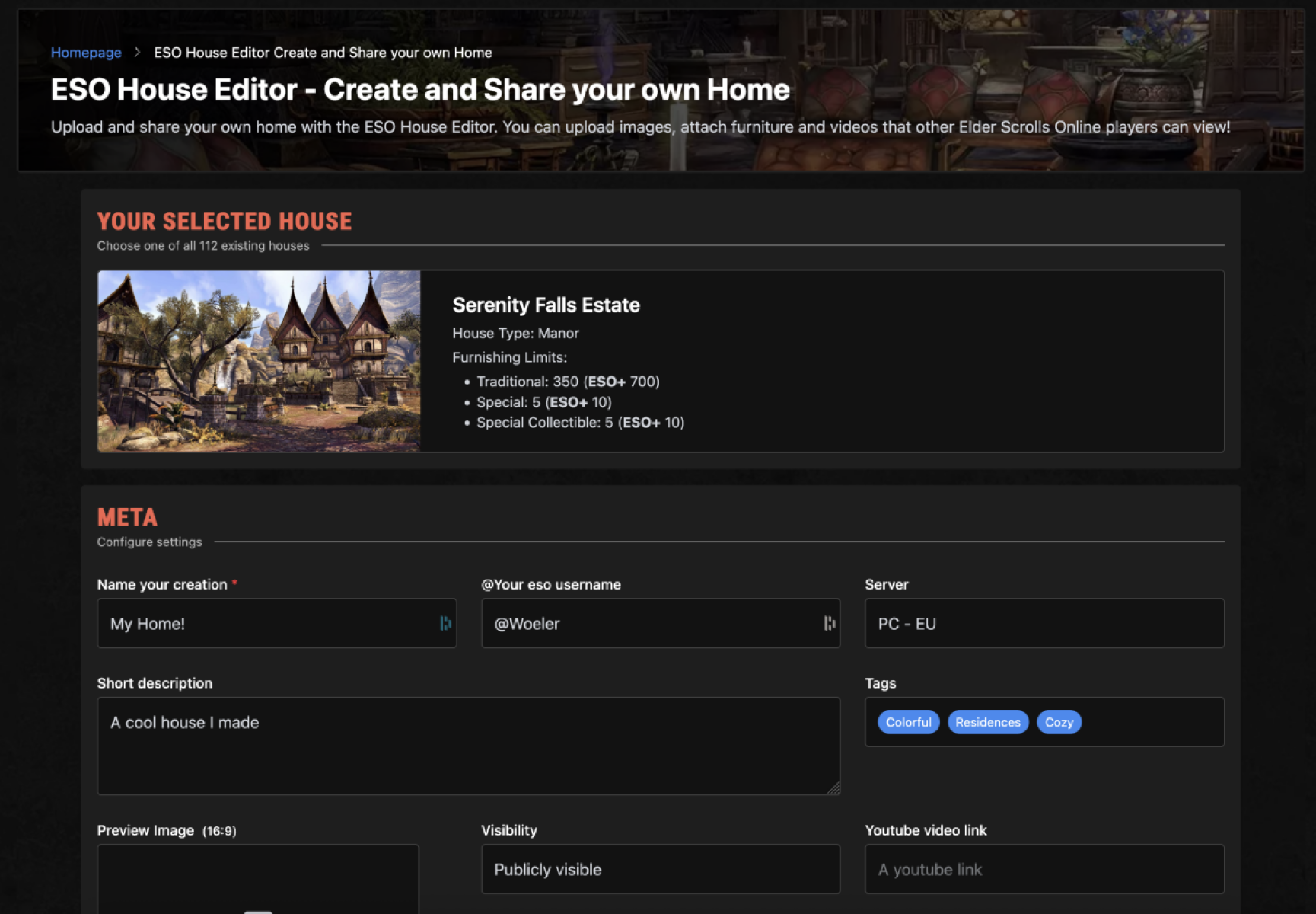 ESO-Hub's Housing Editor