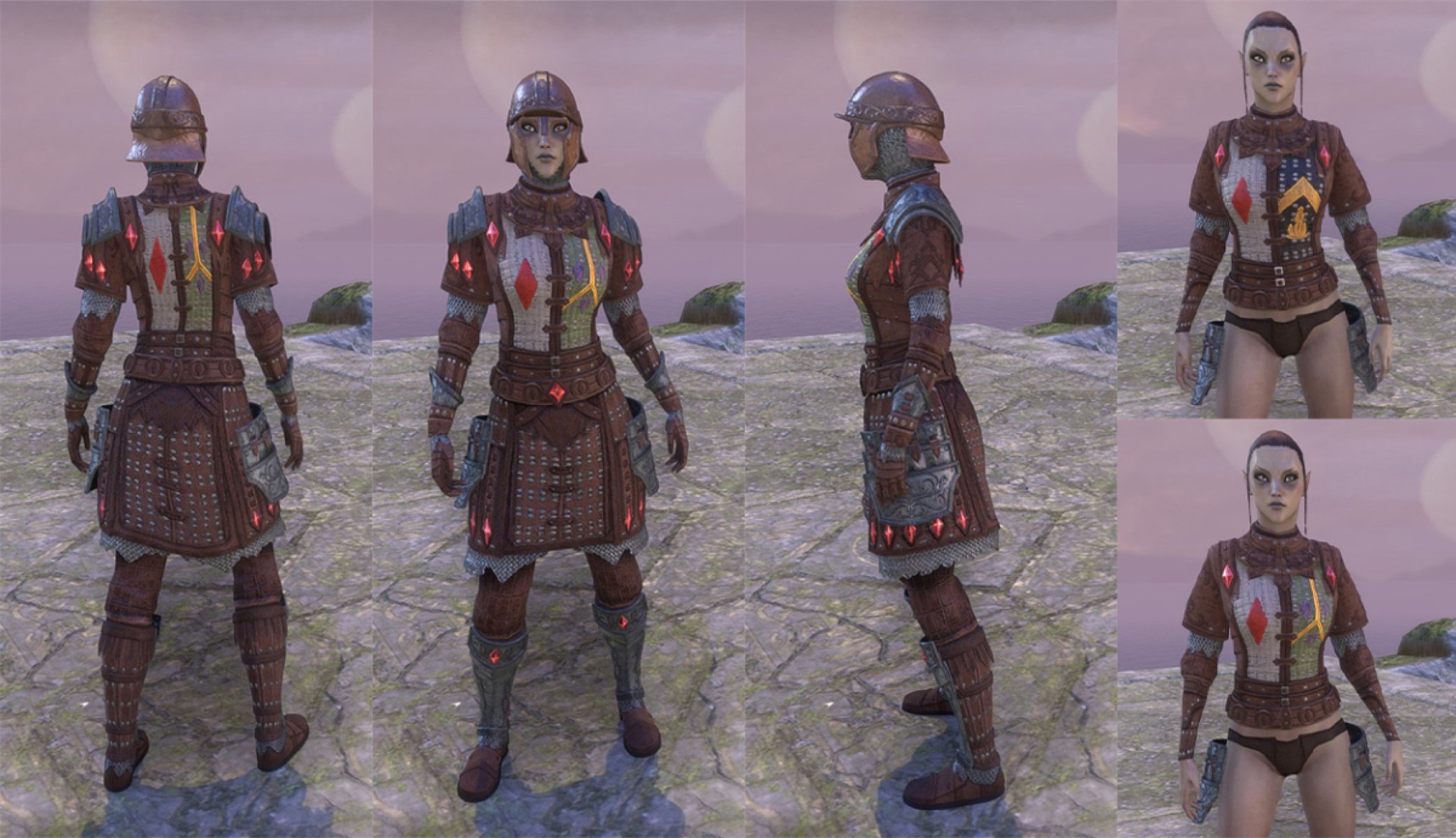 The new ESO Gold Road Dragoon Outfit Style has two different versions of the the chest.
