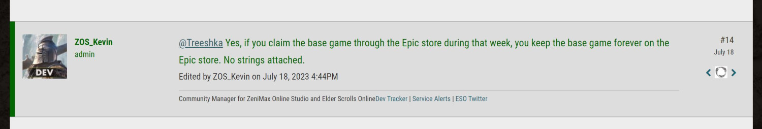 Epic Games Store on X: Start your adventure in Tamriel, claim the Elder  Scrolls Online for FREE this week ⚔️✨ Those who claim or purchase ESO on  the Epic Games Store can