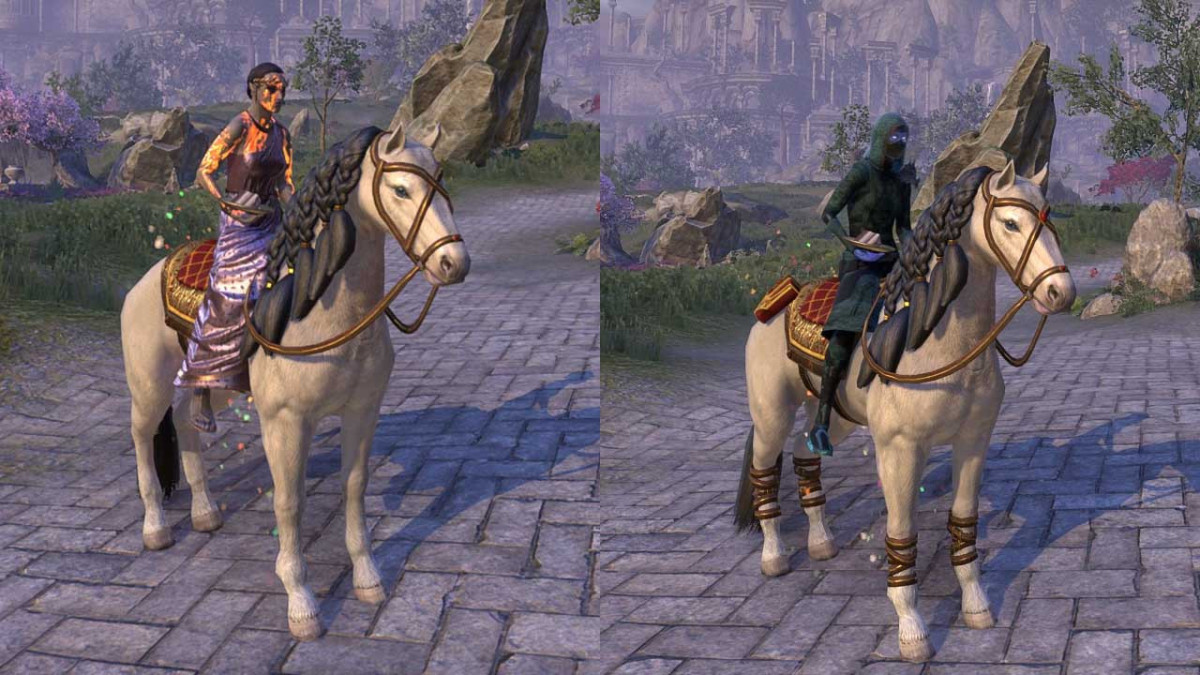 Jubilee Steed with and without all upgrades.