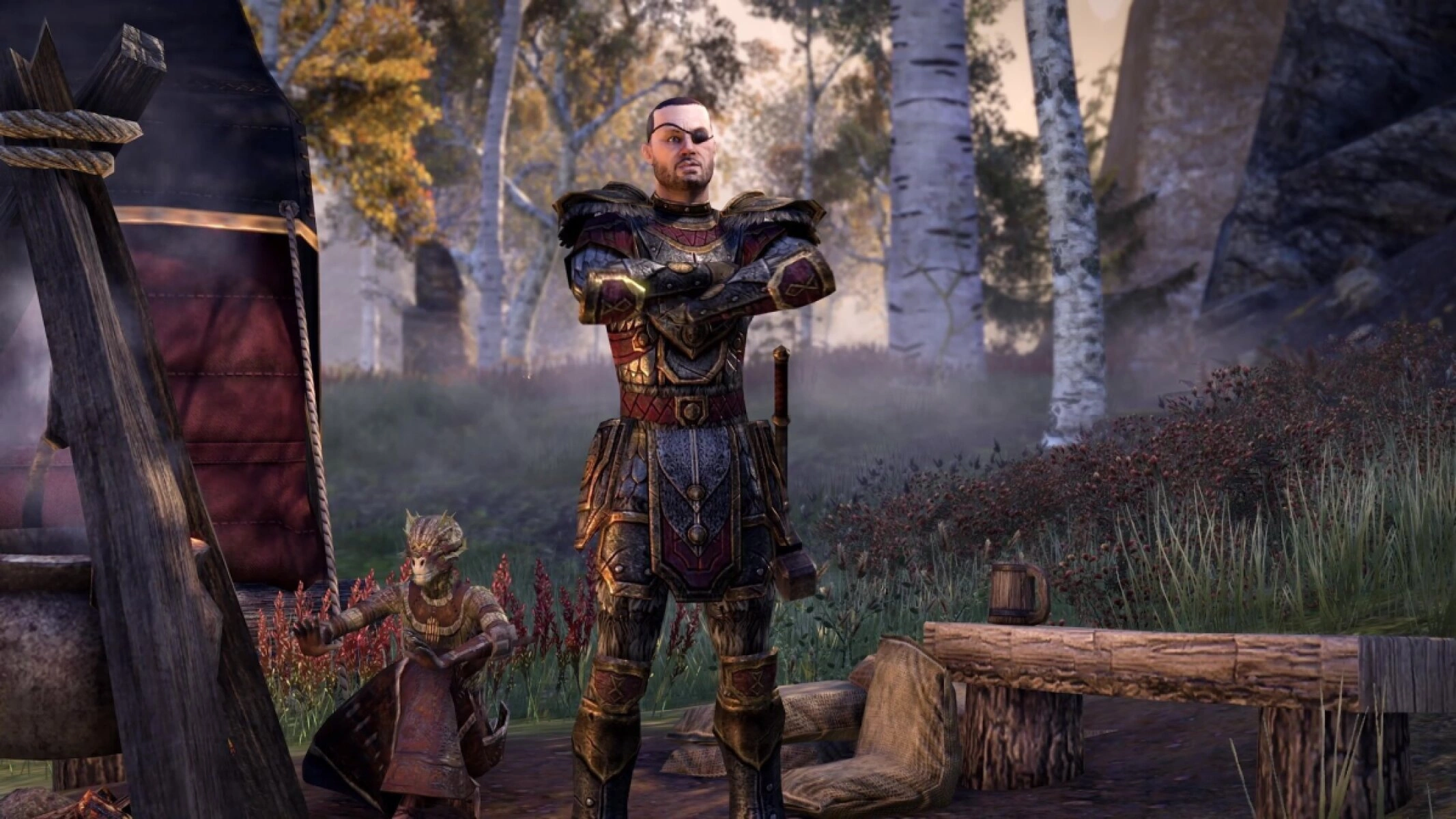 Returning characters feature in ESO's new Favors system (pictured: Holgunn)