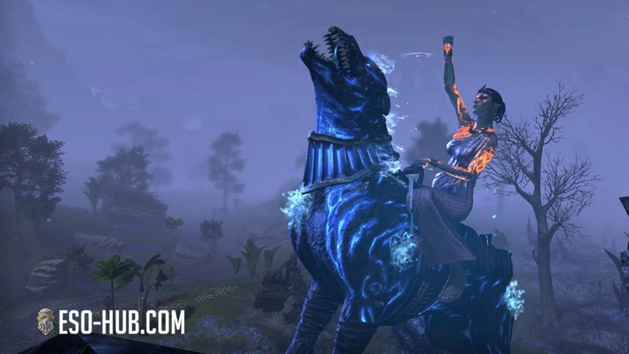 Coldharbour Death Hound mount is awarded to you after completing the Savior of Solstice achievement