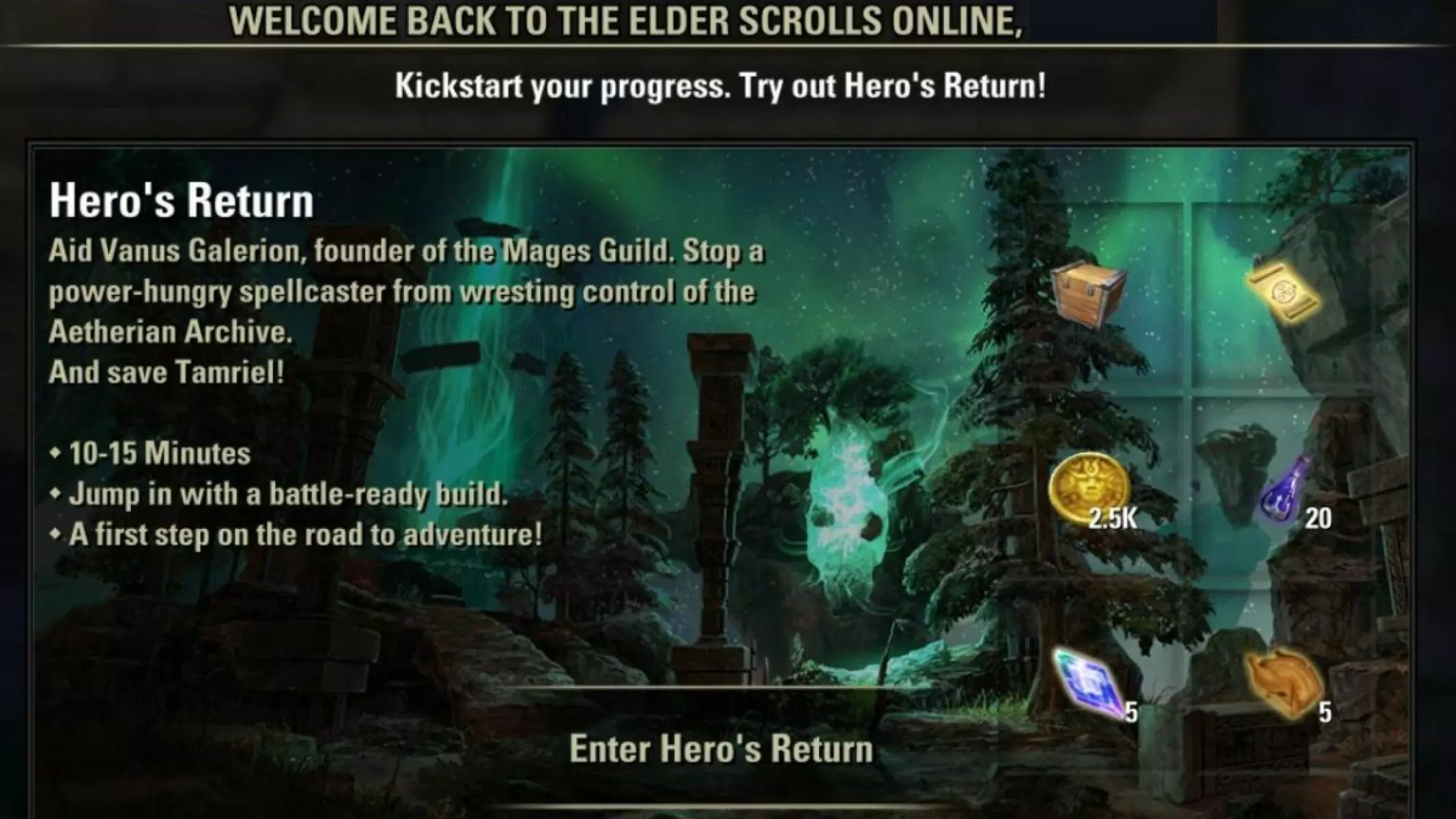 A Hero's Return ESO