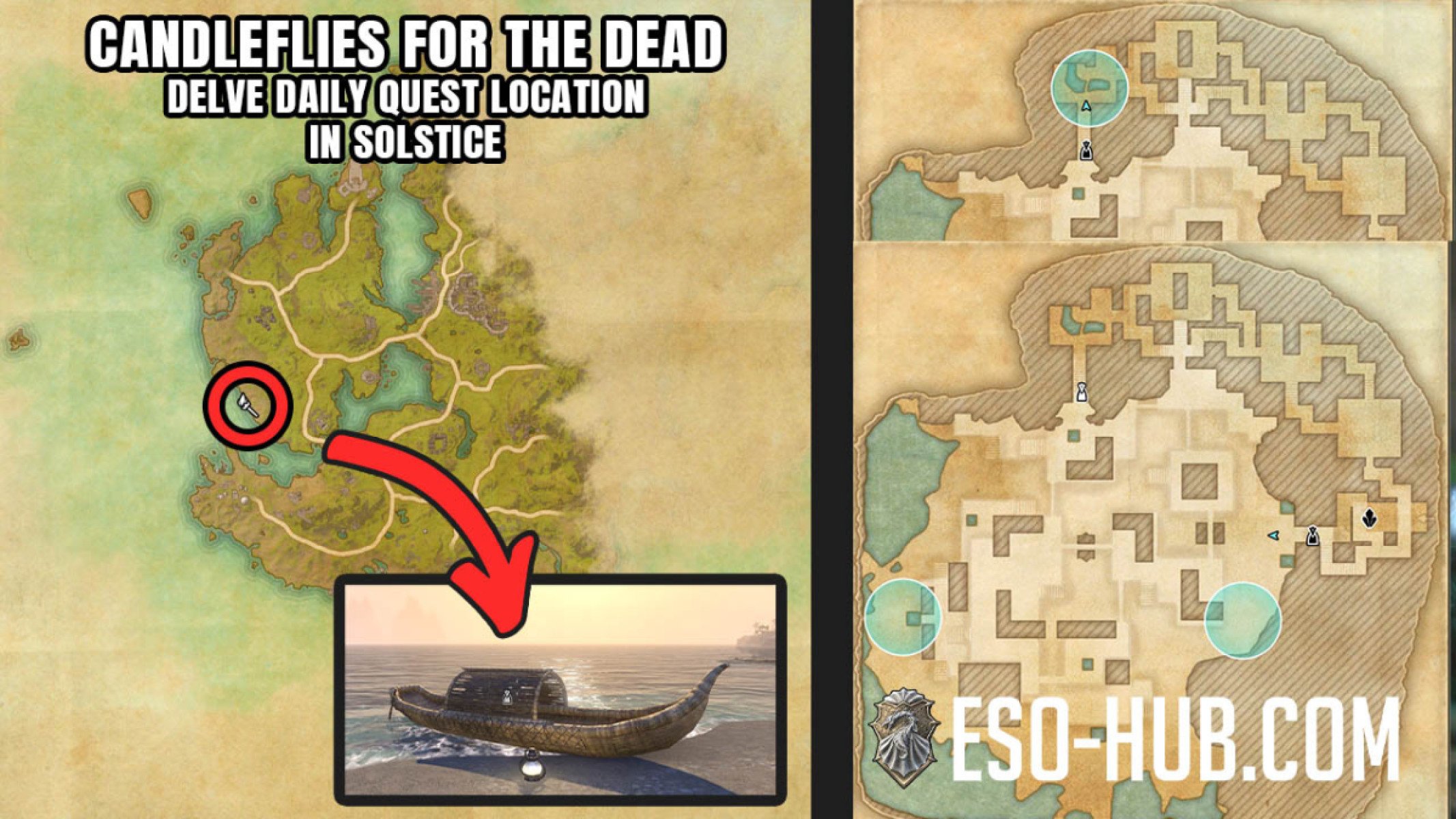 Candleflies for the Dead: Tainted Leel delve map, entrance, and objectives for this Solstice daily quest.