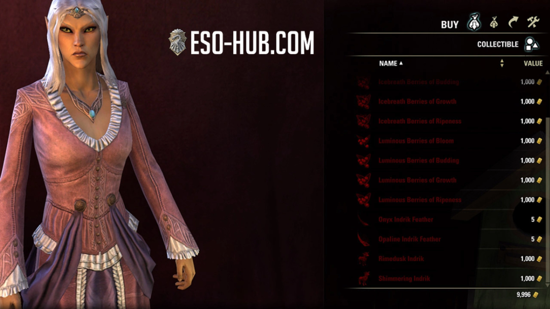 Nenulaure sells Indriks for Trade Bars