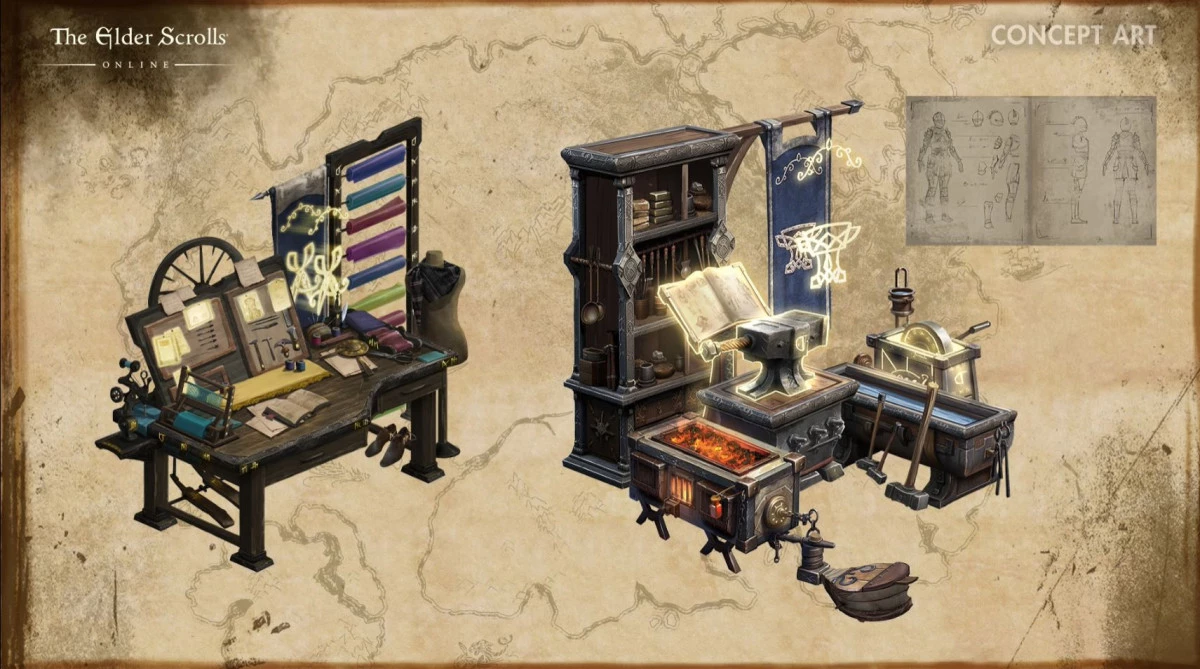Stations d'artisanat de grand maître dans ESO