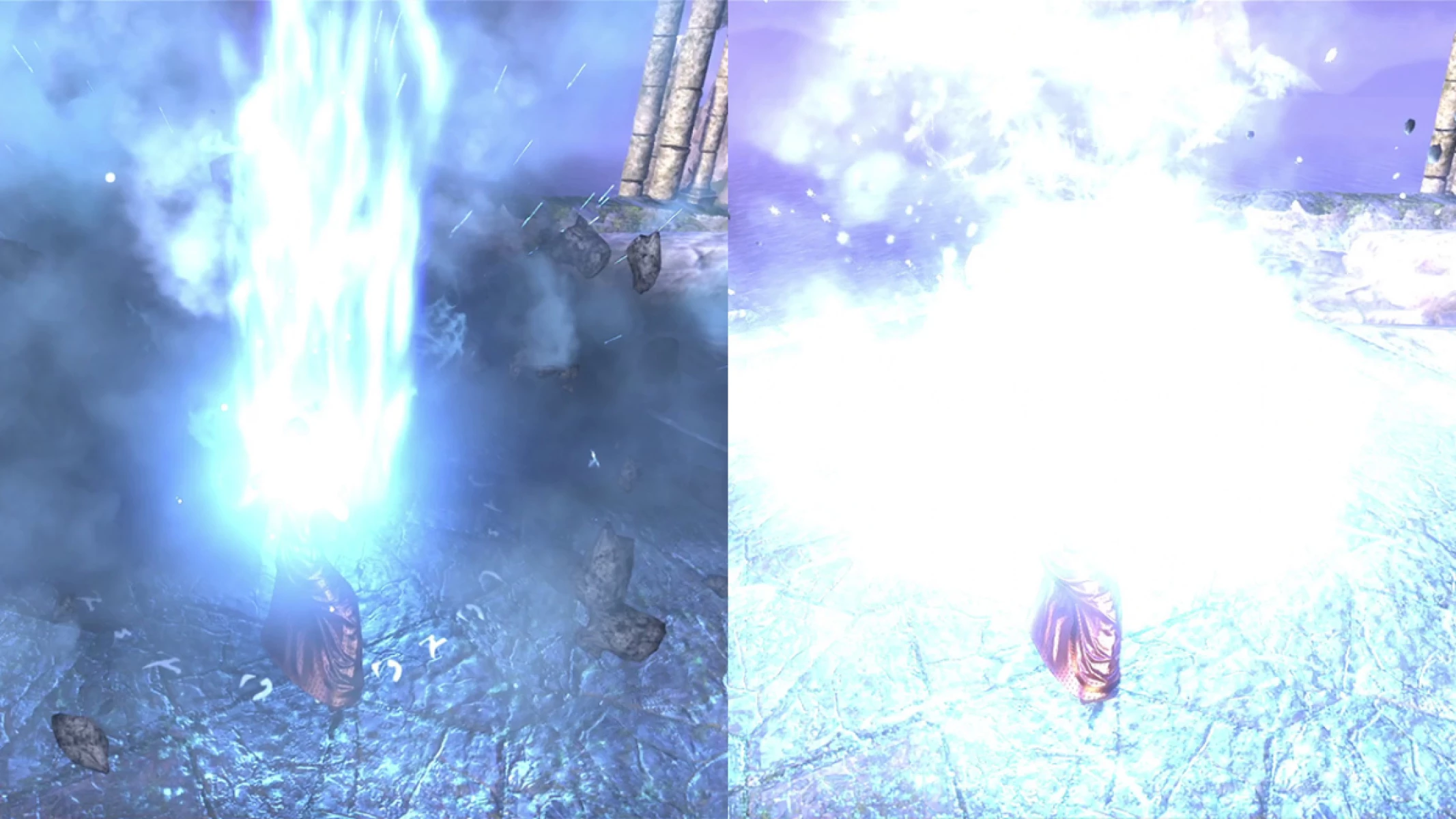 Regular Meteor Ultimate on the left, Meteor, Winter's Blast on the right.