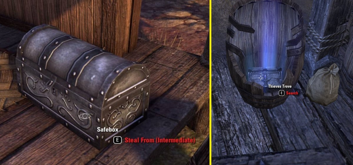 Safeboxes und Thieves Trove in Galen and High Isle zone.