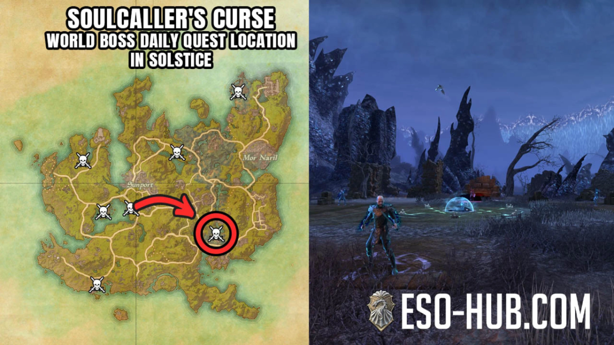 Soulcaller's Curse: Soulcaller's Haunt location on Solstice map