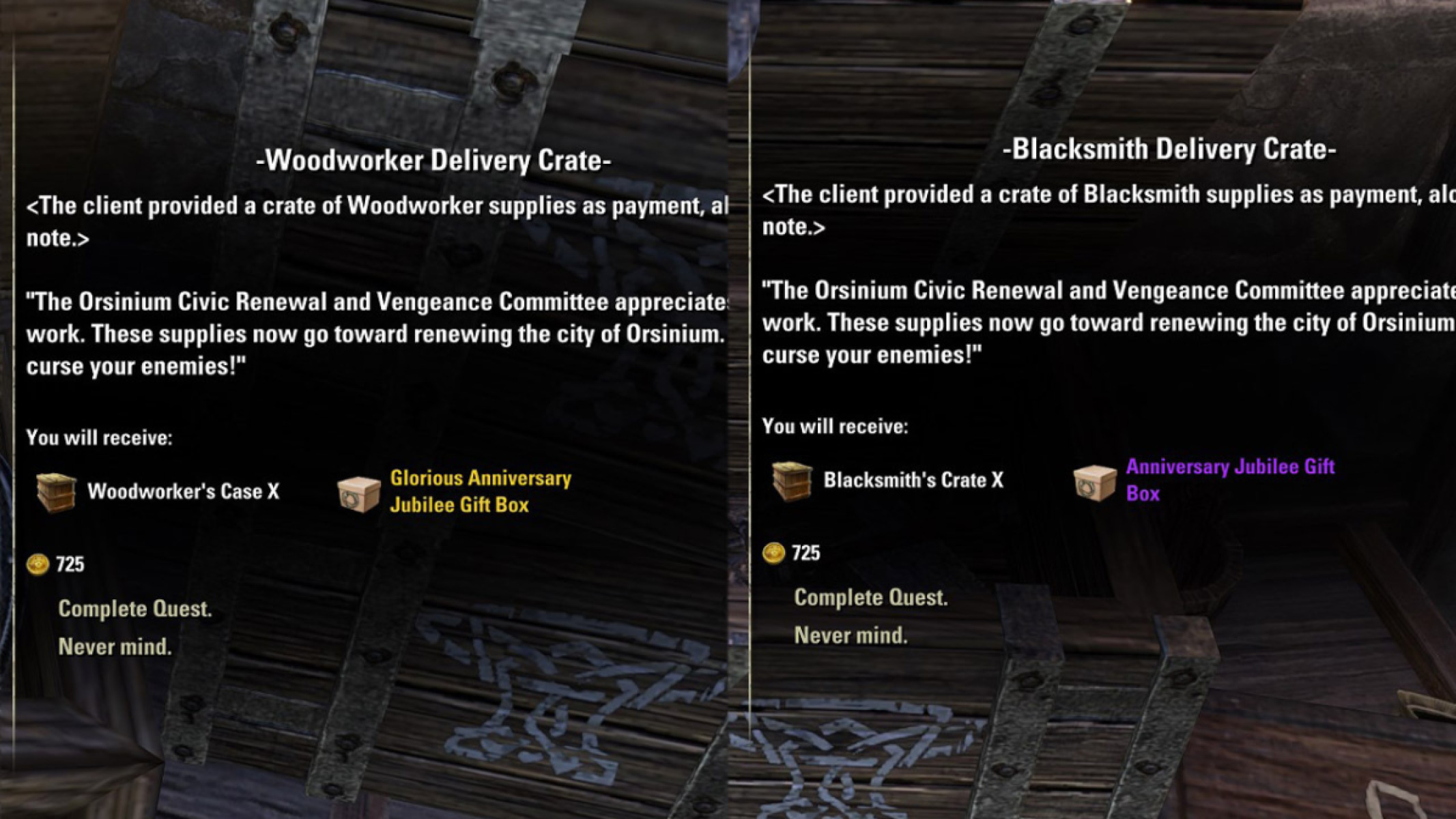 Returning Daily Writs will award you with Anniversary Jubilee Gift Boxes.