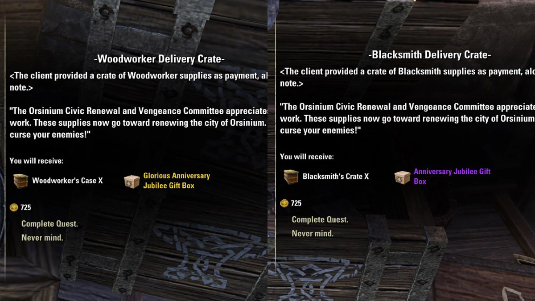 Returning Daily Writs will award you with Anniversary Jubilee Gift Boxes.
