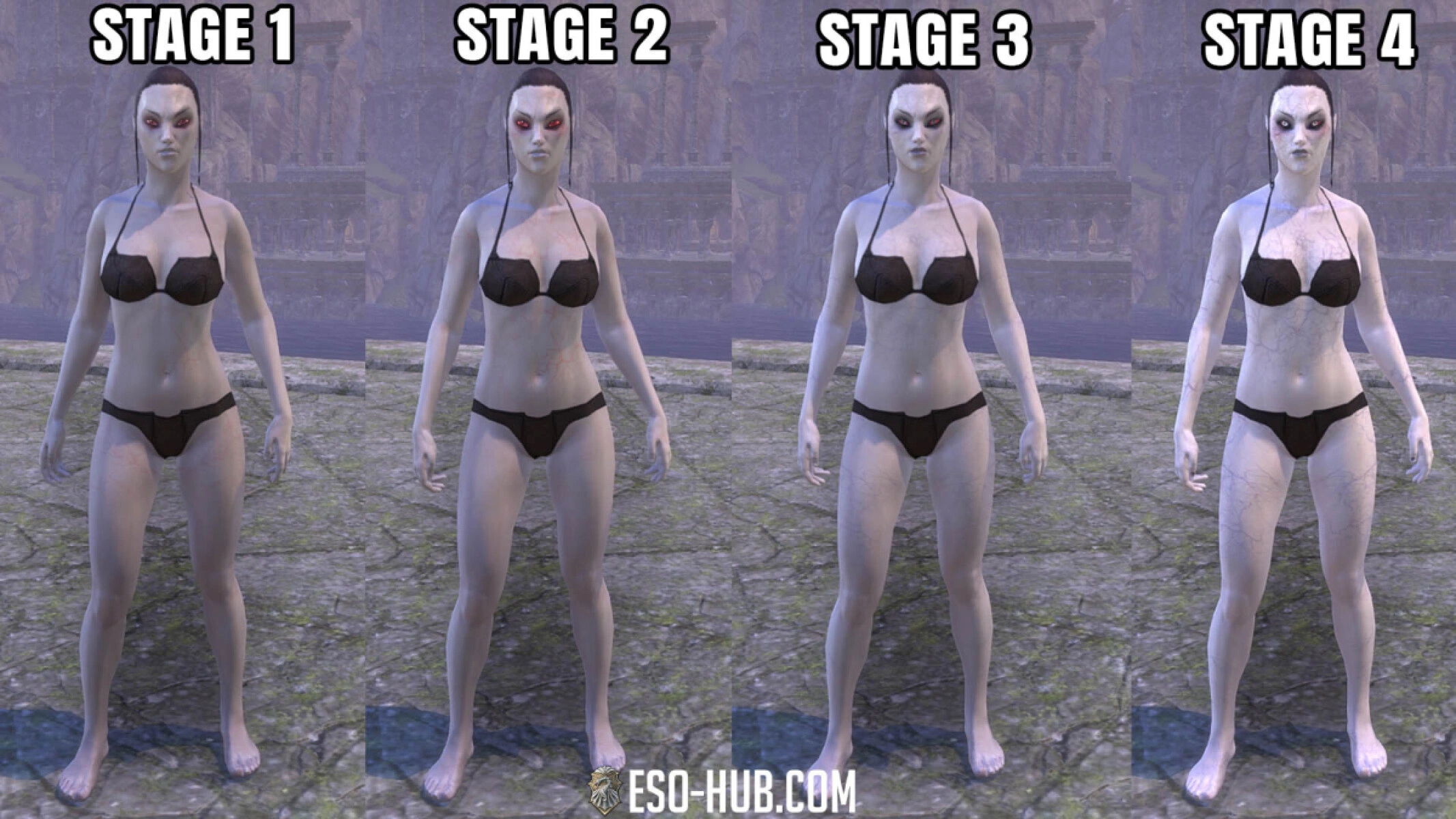 All 4 ESO Vampire Stages on the whole body