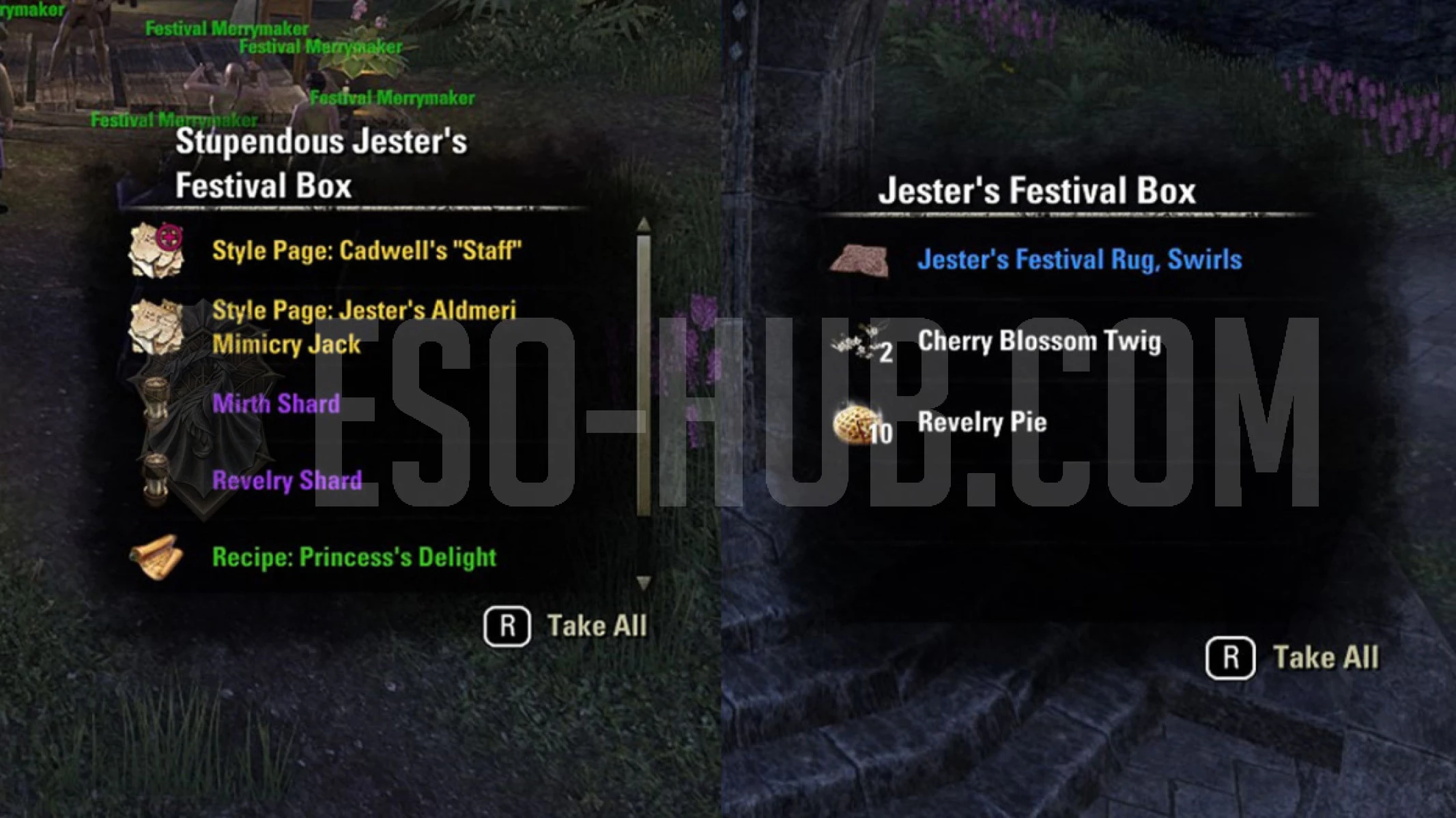 Contents of the Stupendous Jester's Festival box