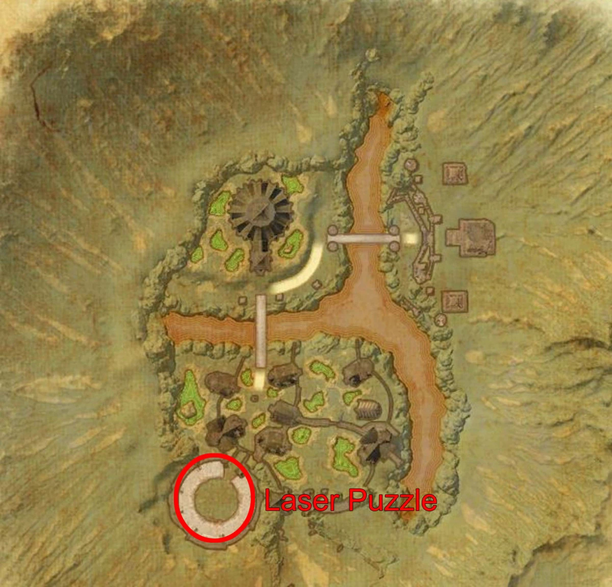 Laser Puzzle Secret Location in Bal Sunnar