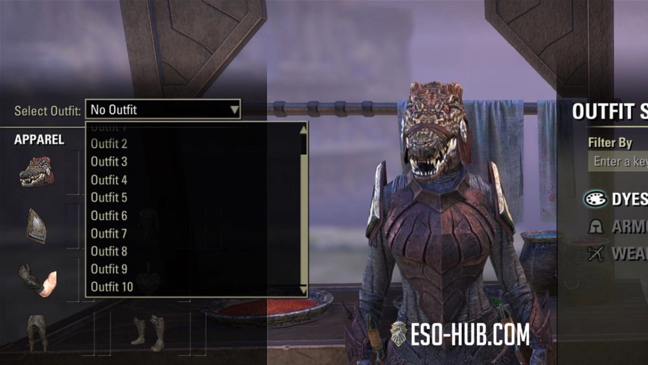 If you buy 9 outfit slots, all of your ESO characters will now have access to 10 slots.