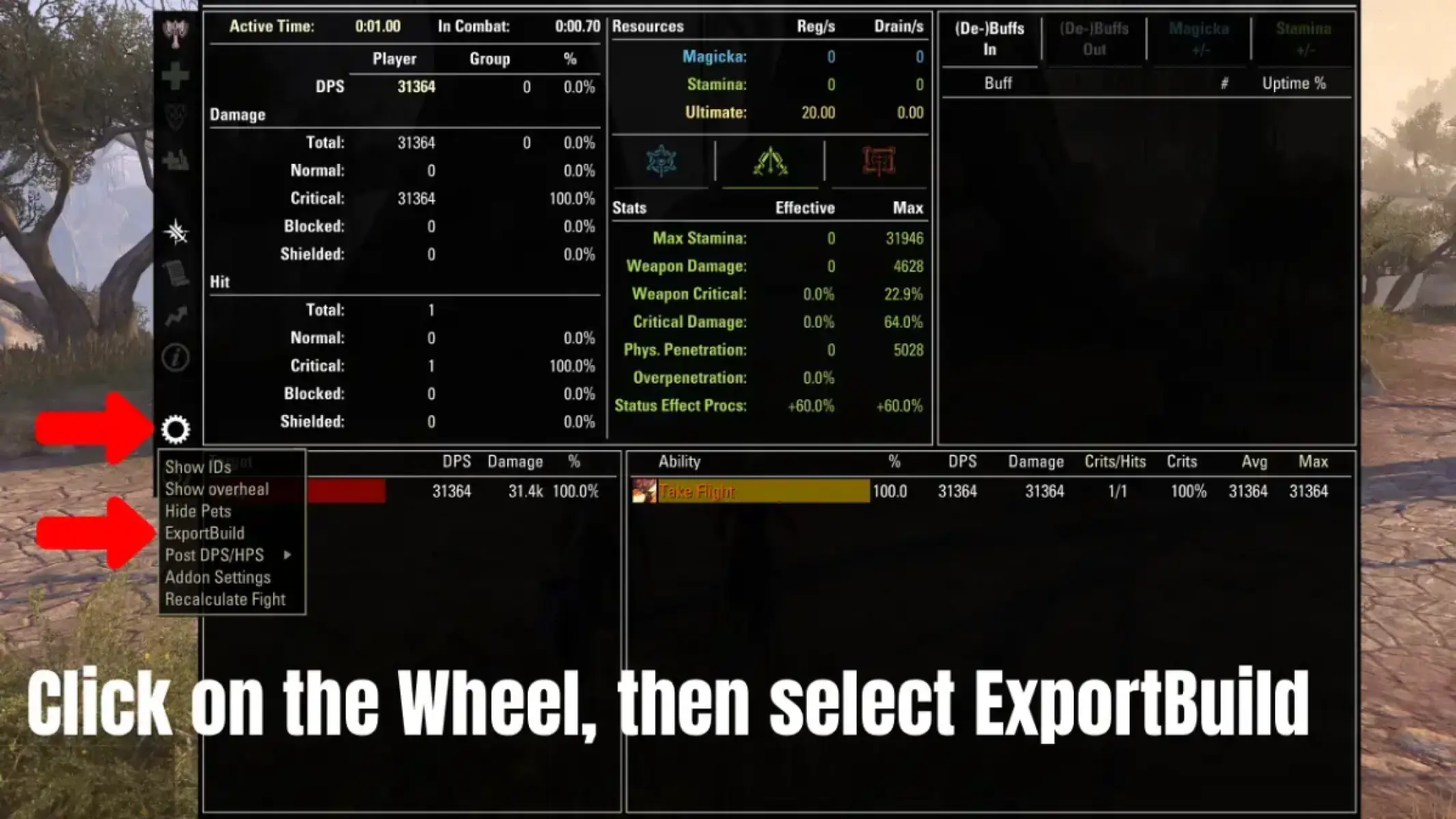 Combat Metrics Build export to ESO Build Editor