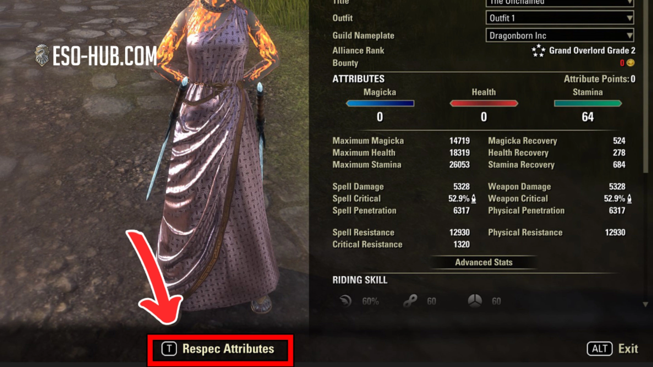 Attribute Respec button