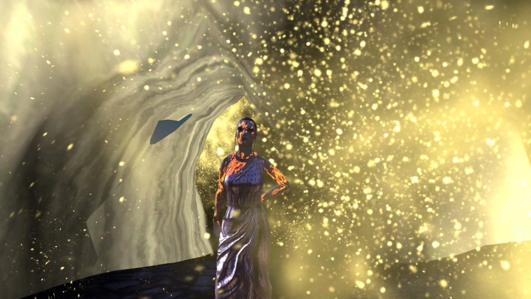 Edenprime walking through the Writhing Wall breach in Solstice.