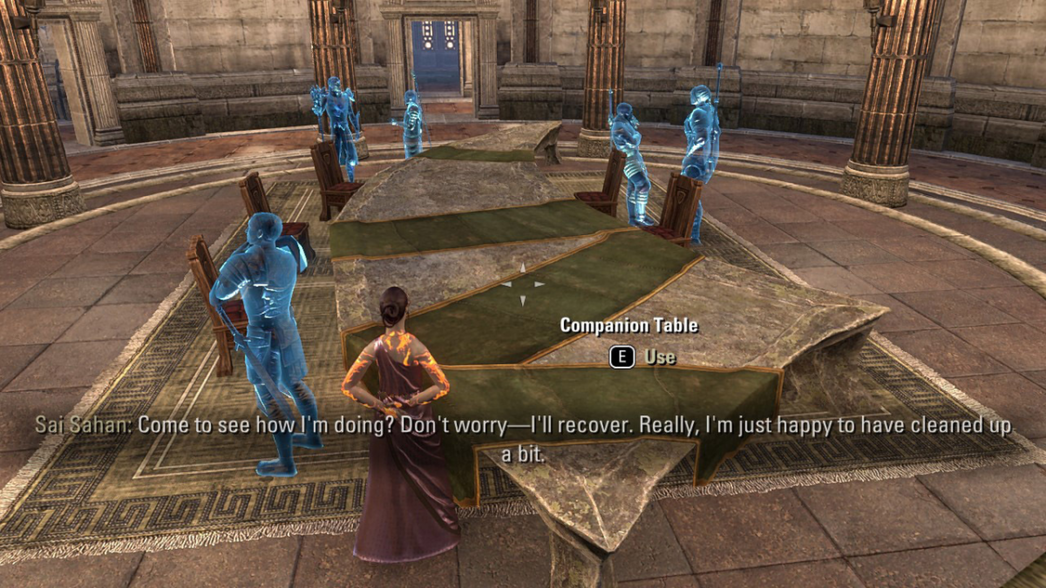Haven of the Five Companions house comes with an interactive Companion Table.