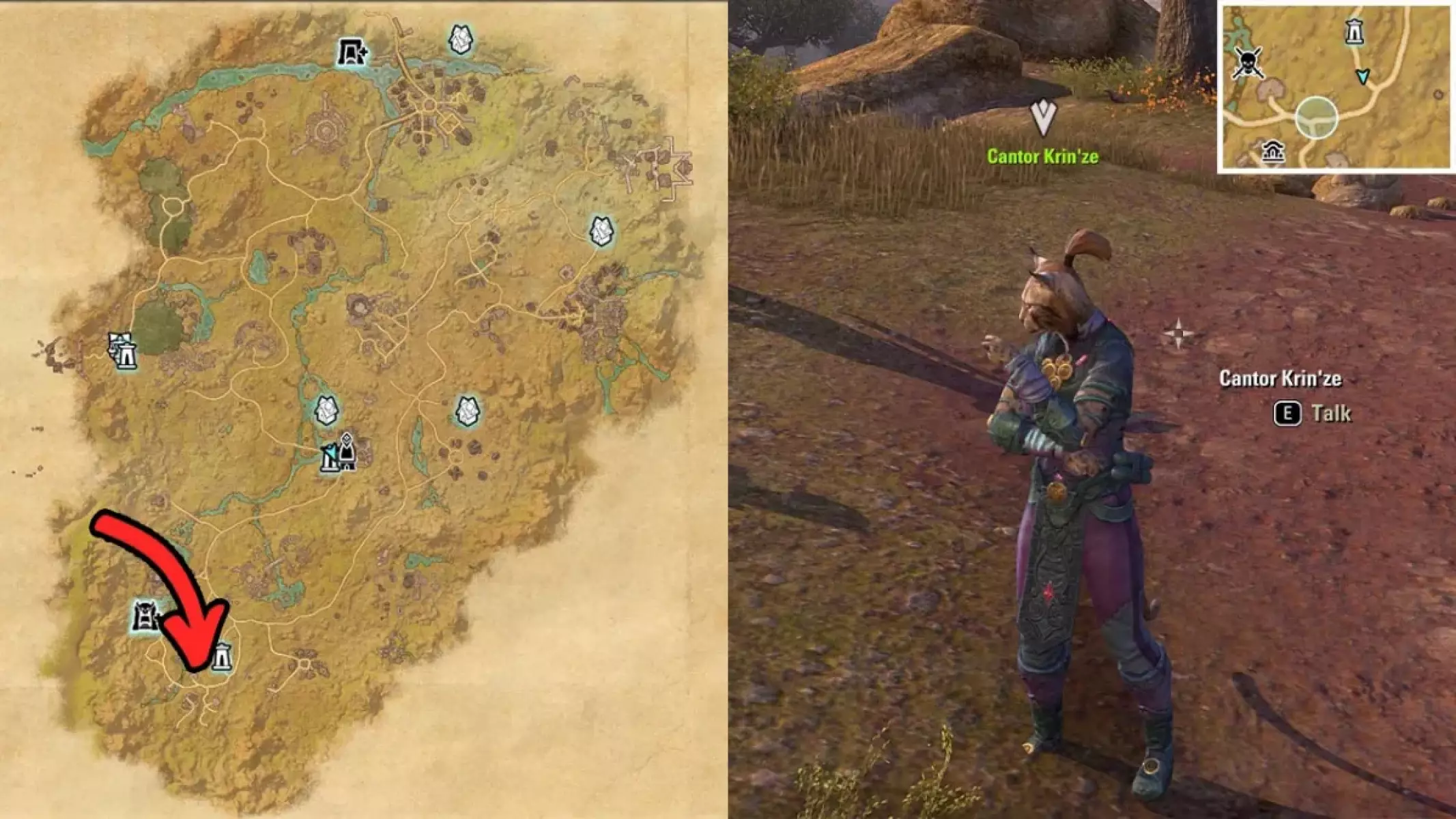 Zerith-var companion quest is started by an NPC called Cantor Krin’ze.