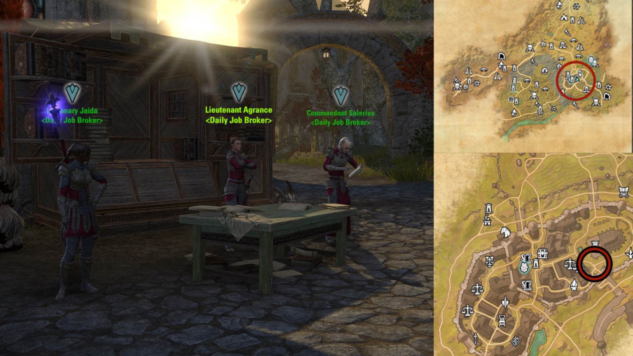 Skingrad: Daily Quest Giver Location in the West Weald Zone in ESO