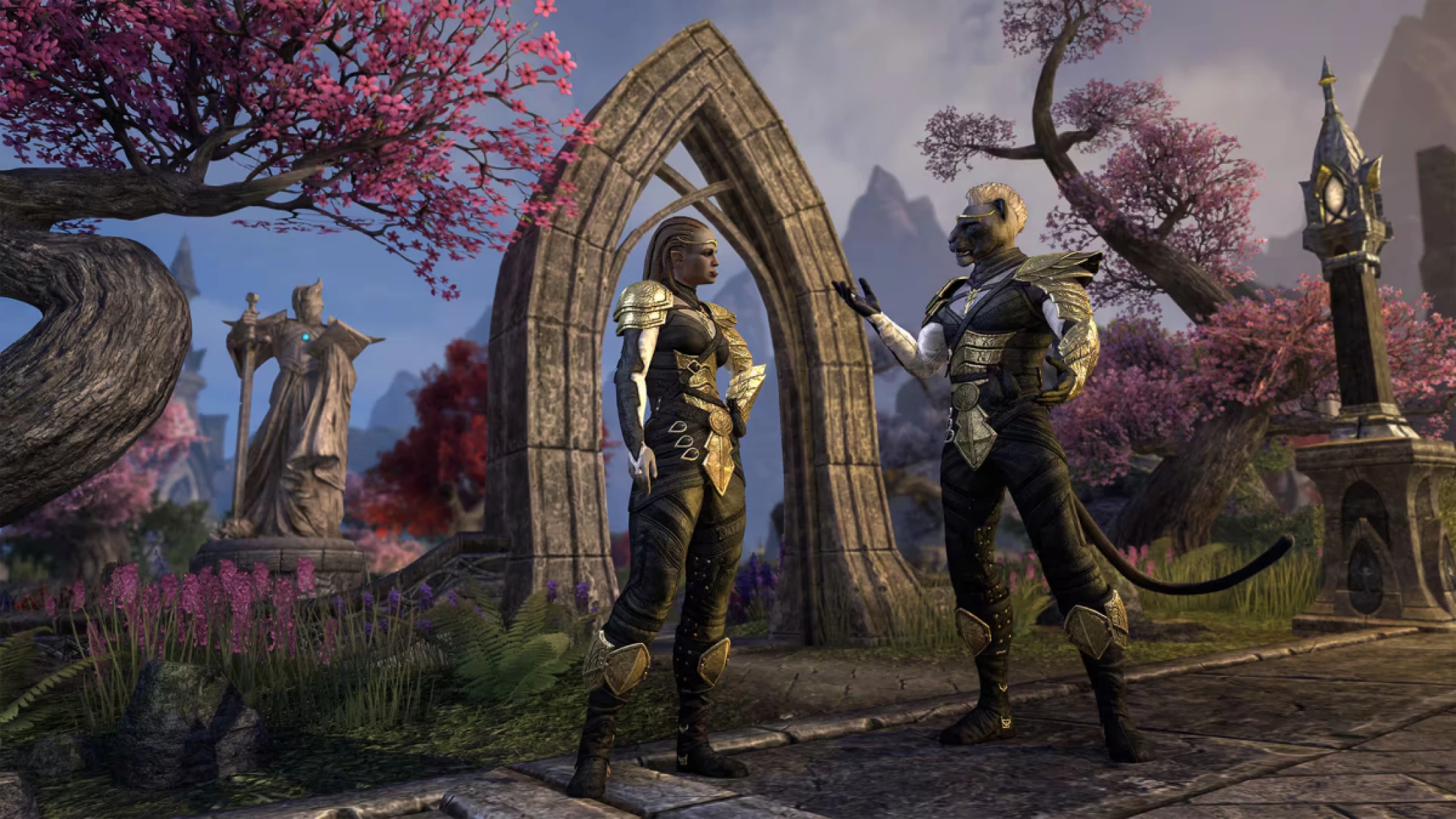 Promotional image of the 10-Year Anniversary Elven Hero from The Elder Scrolls Online.